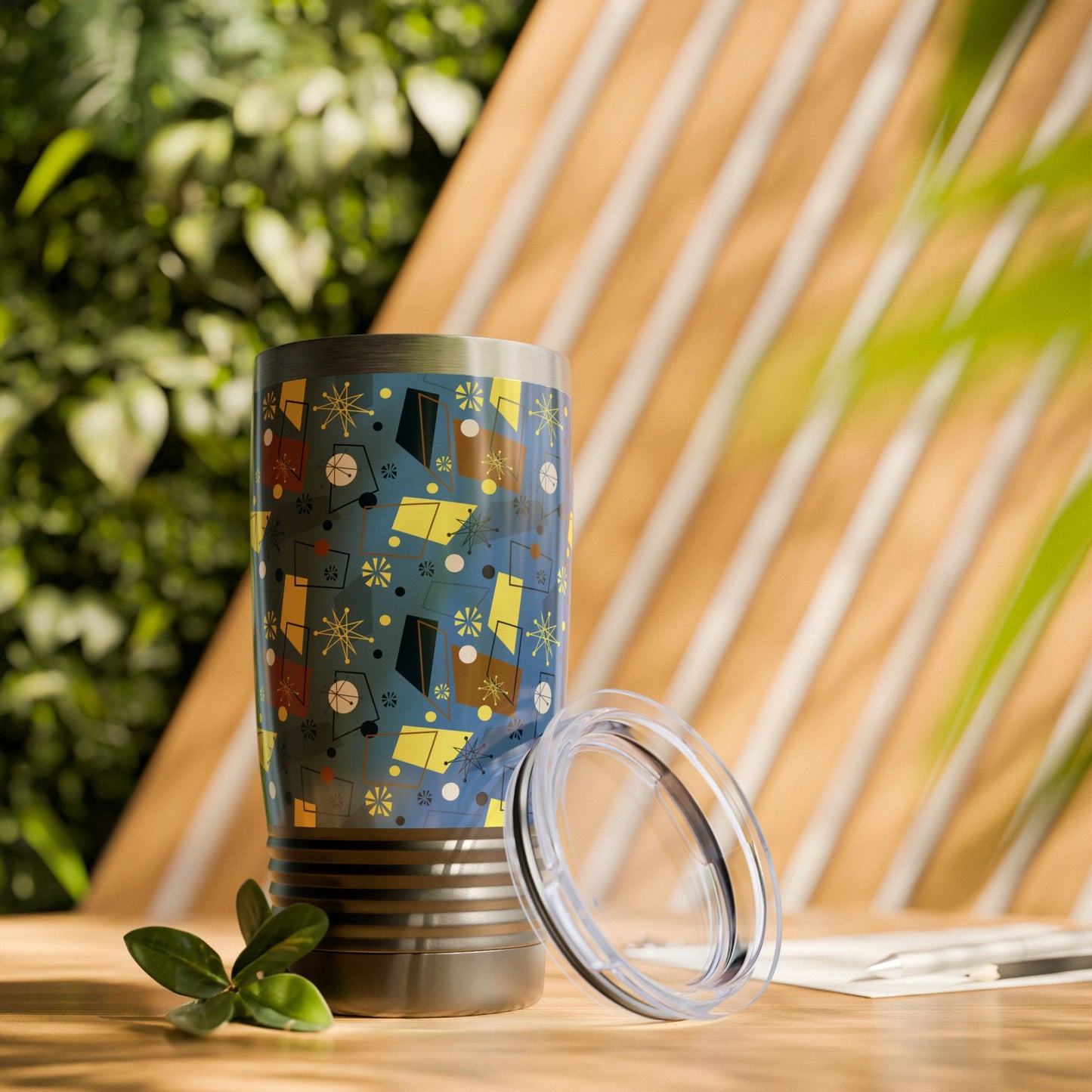 20oz Ringneck Tumbler — Mid-Century Retro Atomic Pattern