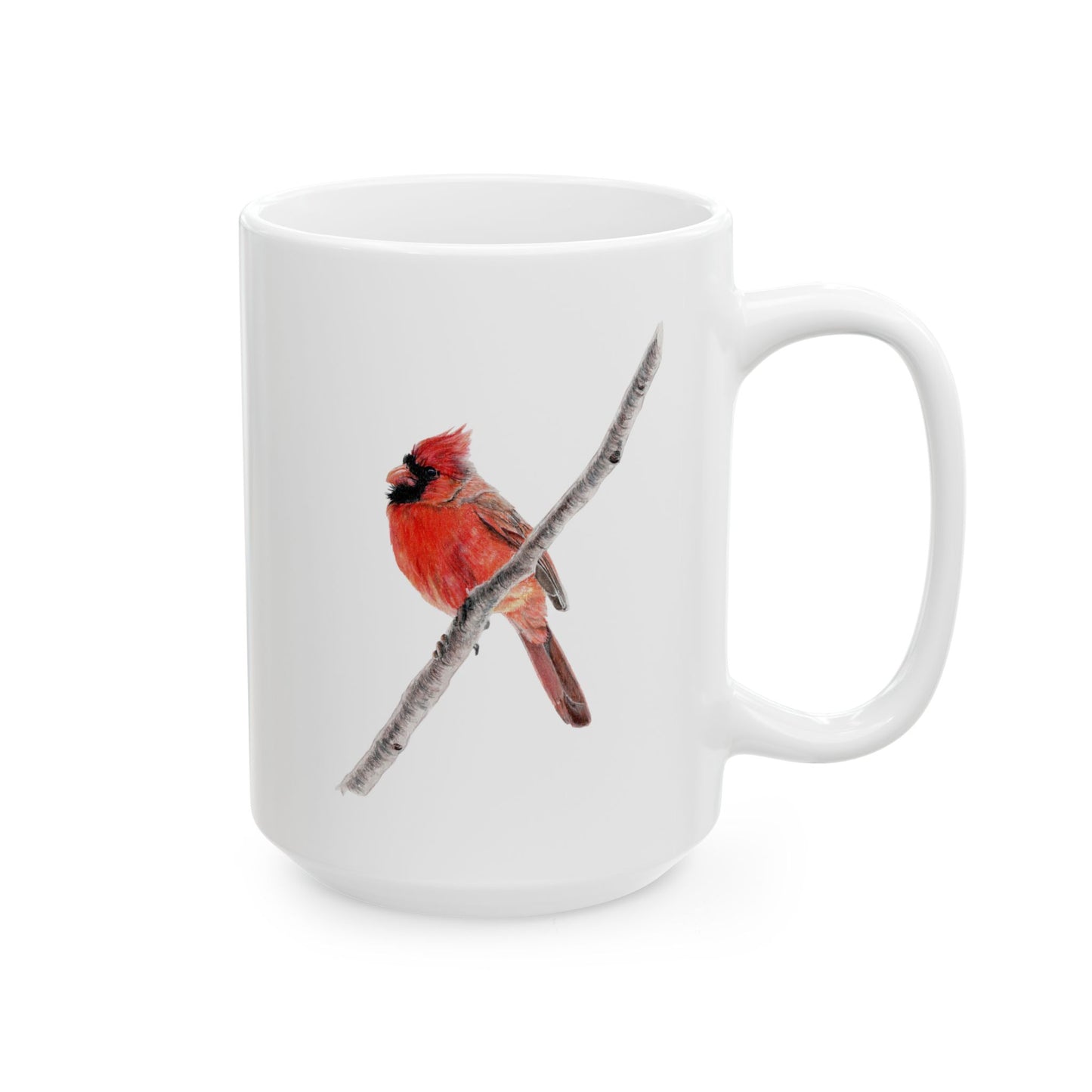 Northern Cardinal Ceramic Mug — Cardinal Coffee Cup (11oz/15oz)