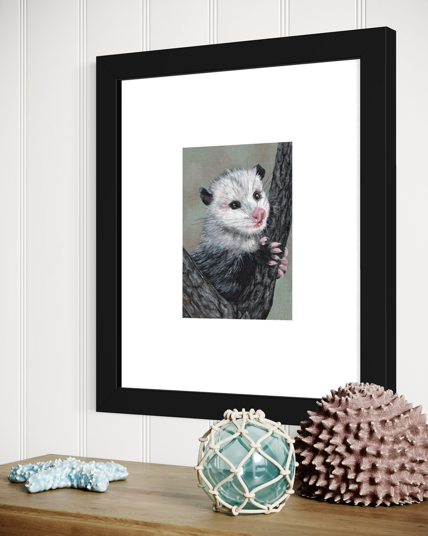 Smiling Baby Opossum 5 x 7 inch Original Painting