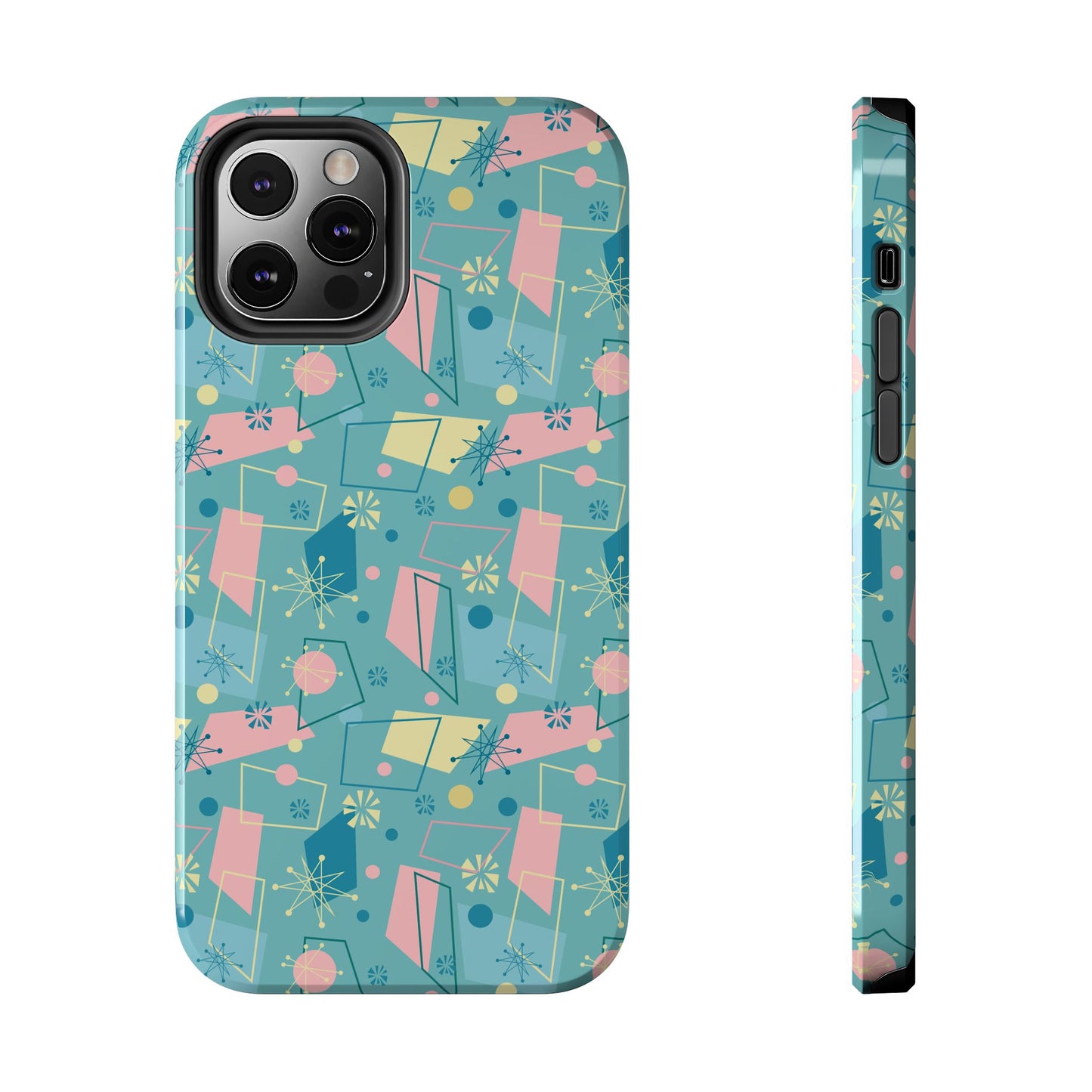 1950s Atomic Retro in Teal Tough iPhone Case