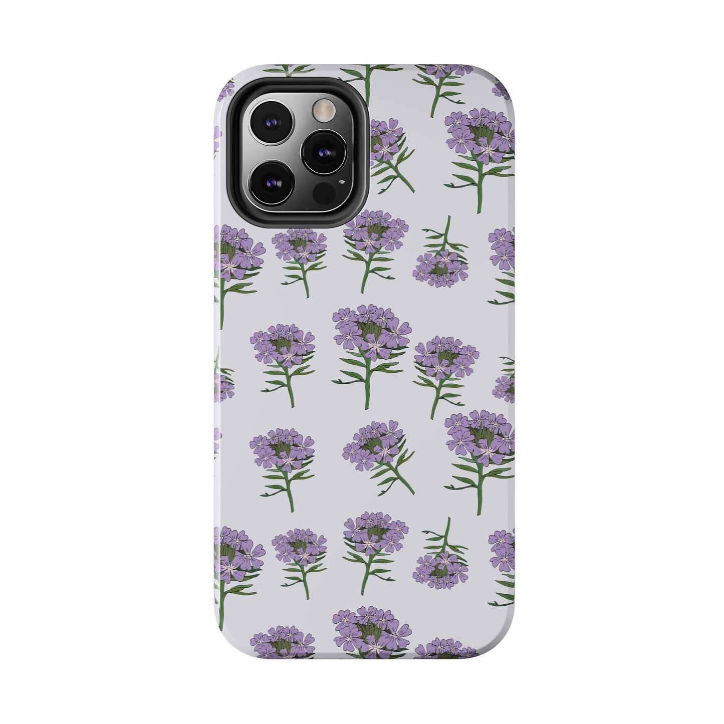 Purple Wildflower Pattern Tough iPhone Cases