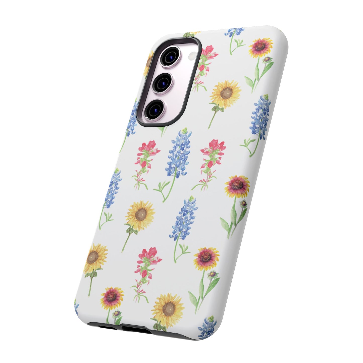 Texas Wildflower Pattern Tough Phone Cases