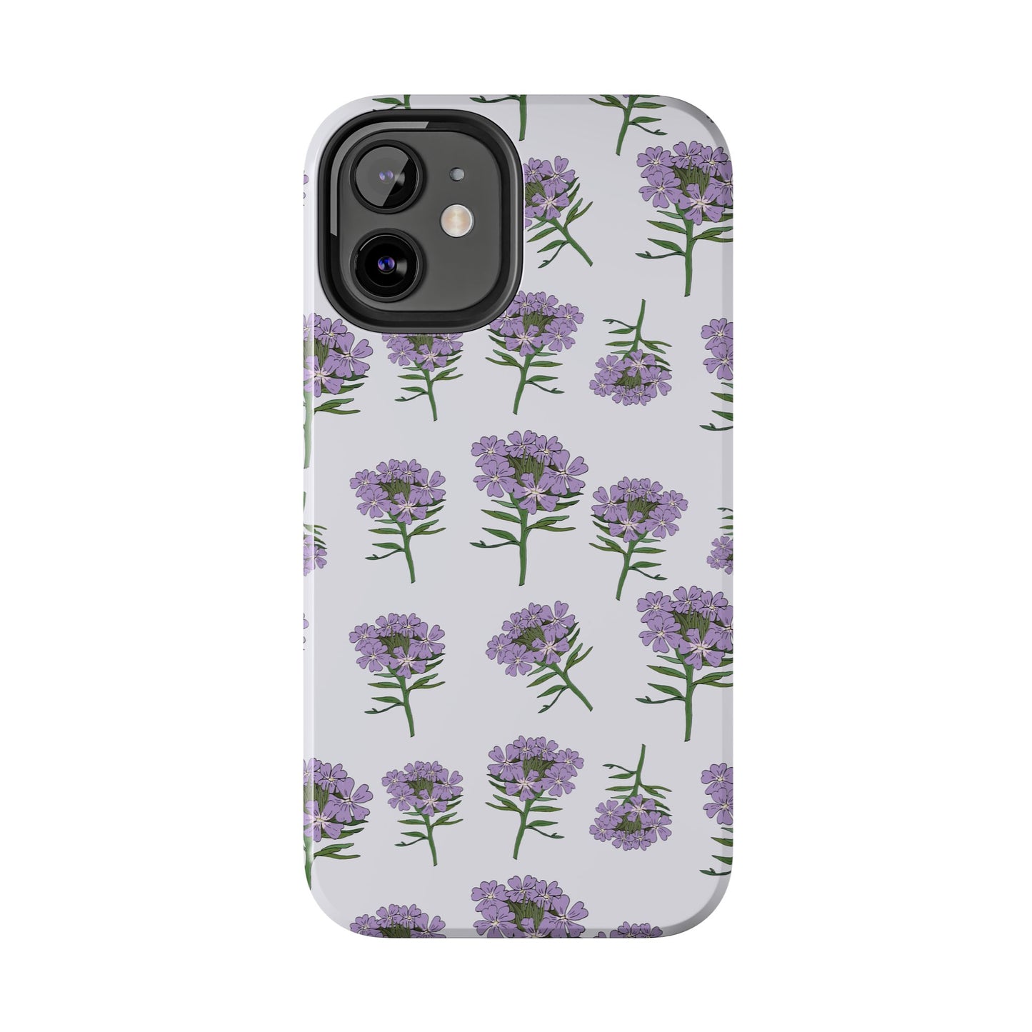 Purple Wildflower Pattern Tough iPhone Cases