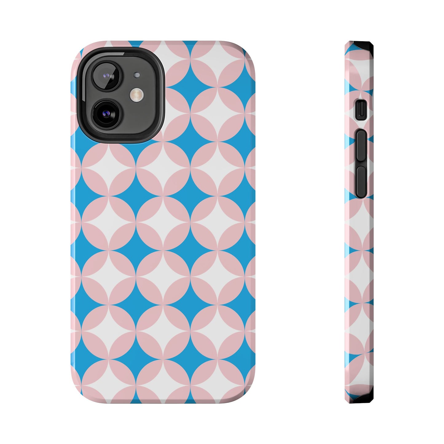 1950s Vintage Circle and Diamond Pattern Tough iPhone Cases