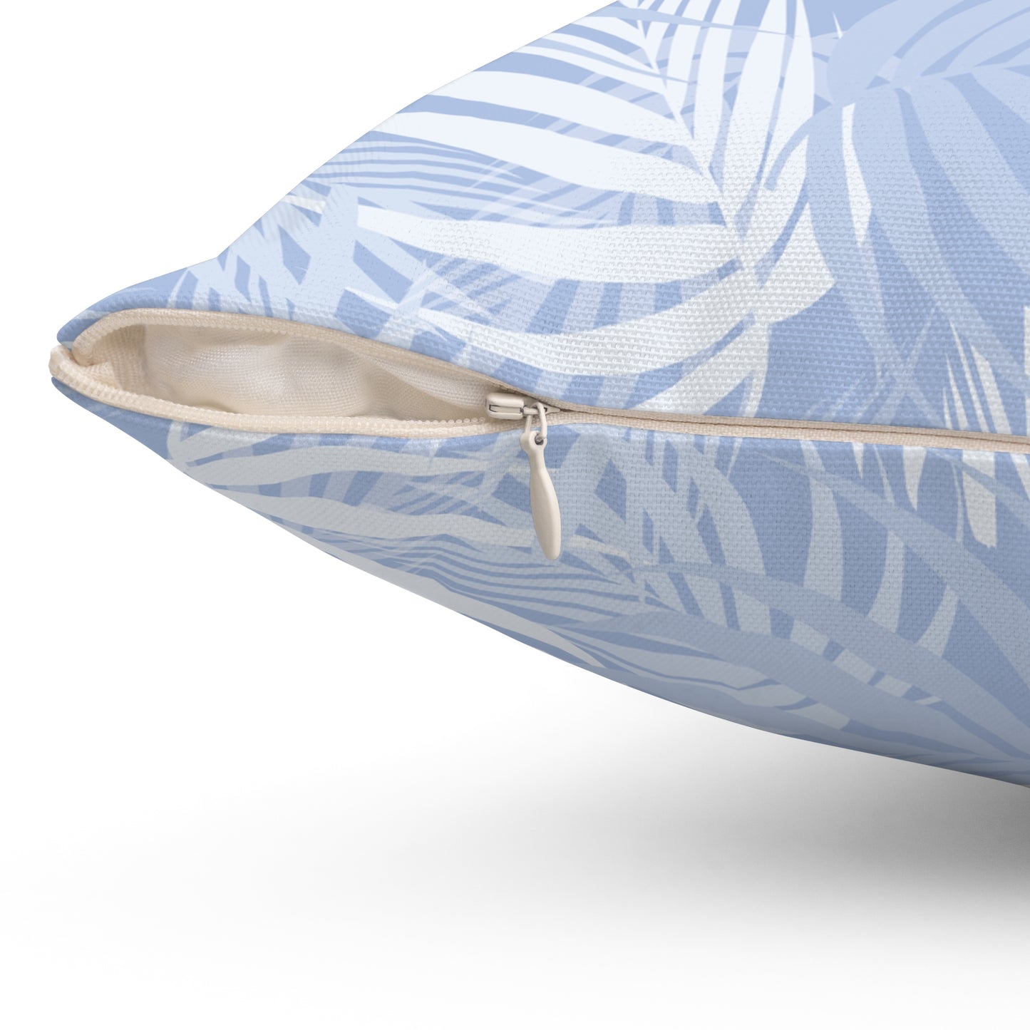 Periwinkle Palm Leaves Pillow