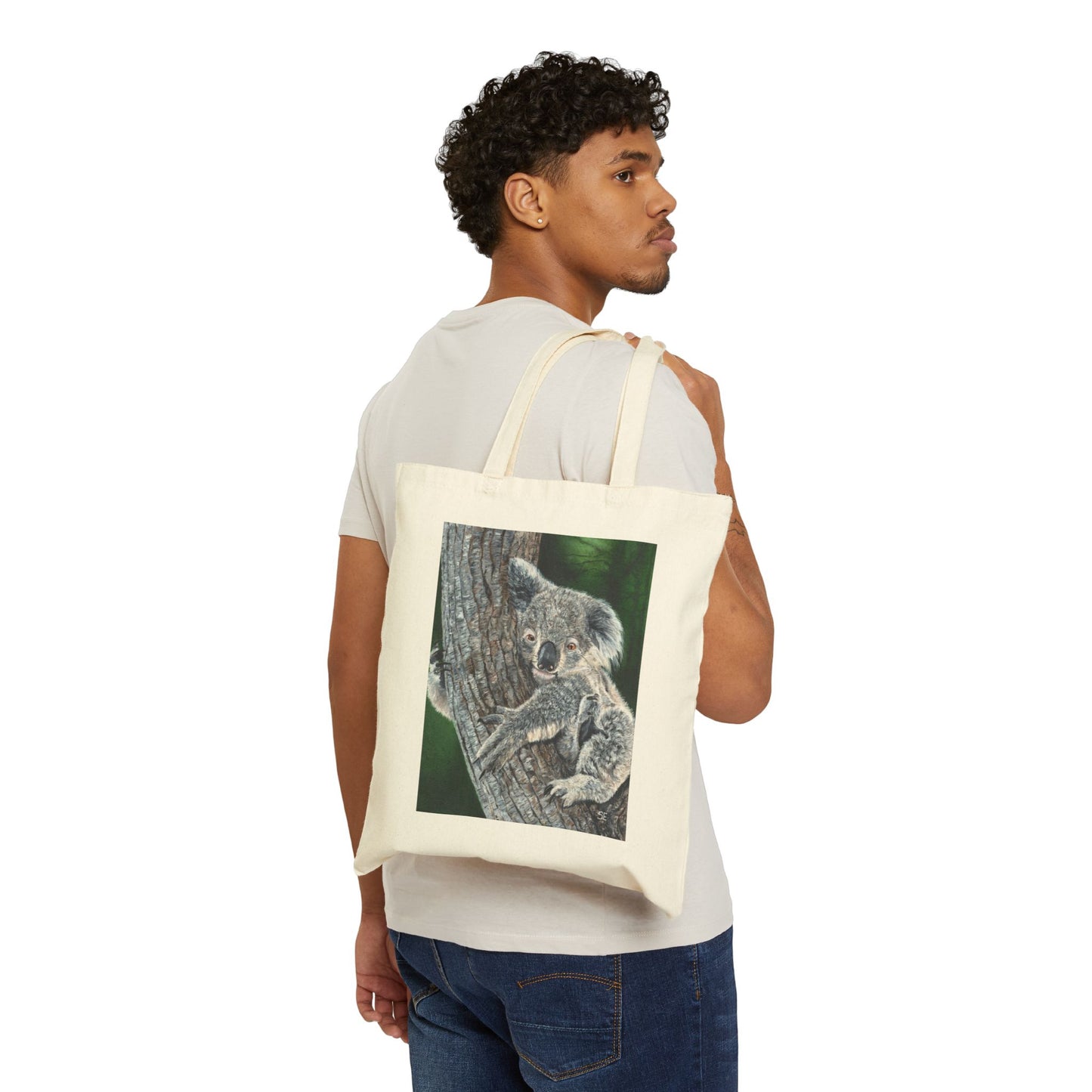 Koala Canvas Tote Bag – Cute Wildlife Print Eco-Friendly Shopper