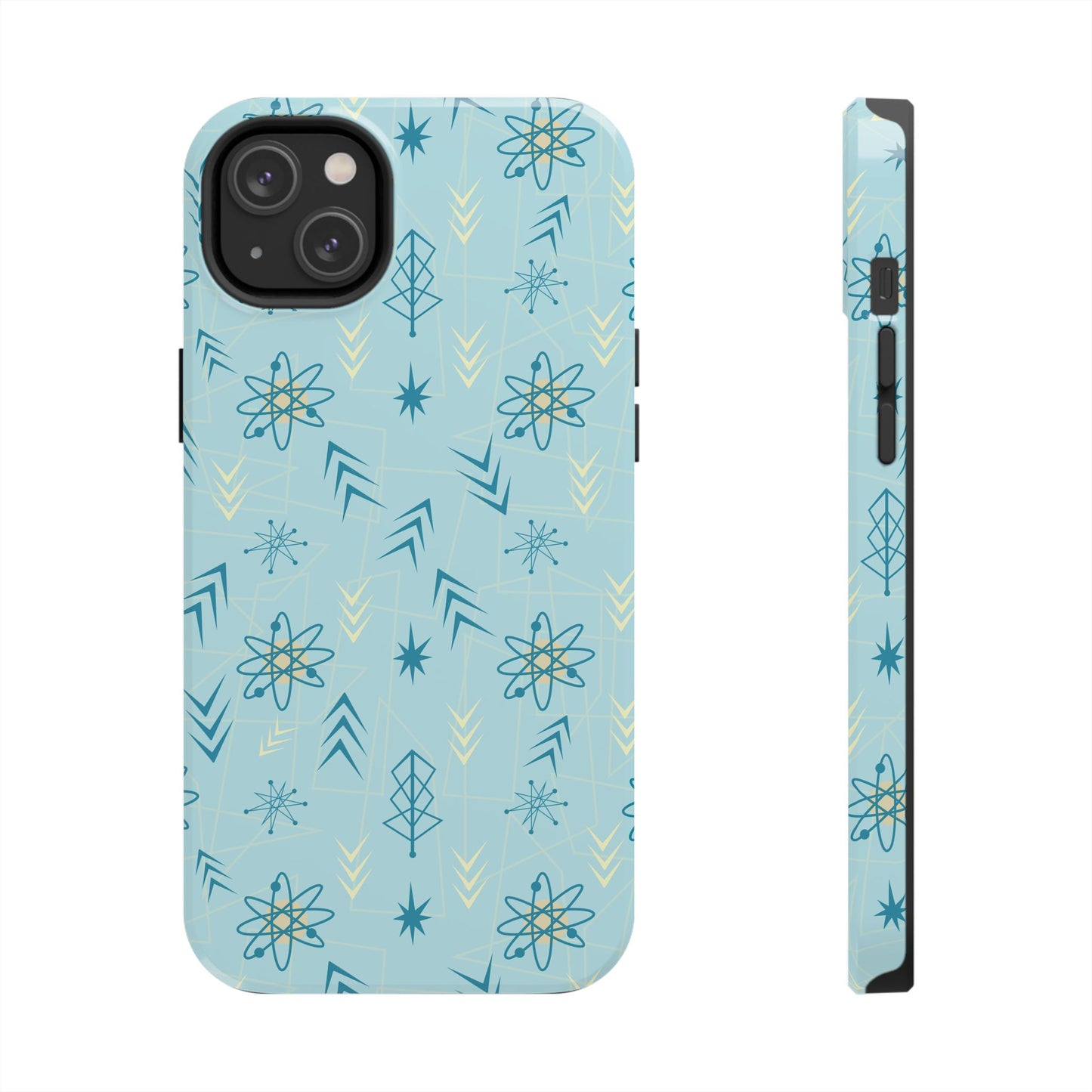 1950s Atomic Age Retro in Light Blue Tough iPhone Case