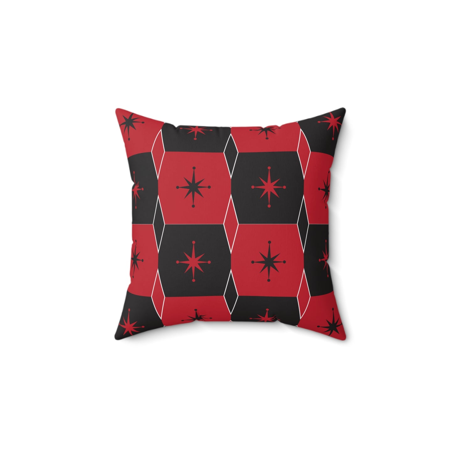 Mid-Century Star Geometric Throw Pillow