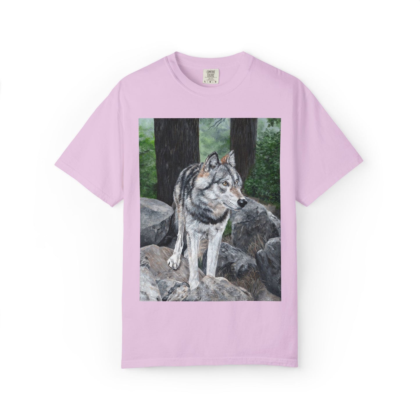 Wolf Portrait T‑Shirt — Realistic Forest Wolf Graphic Tee