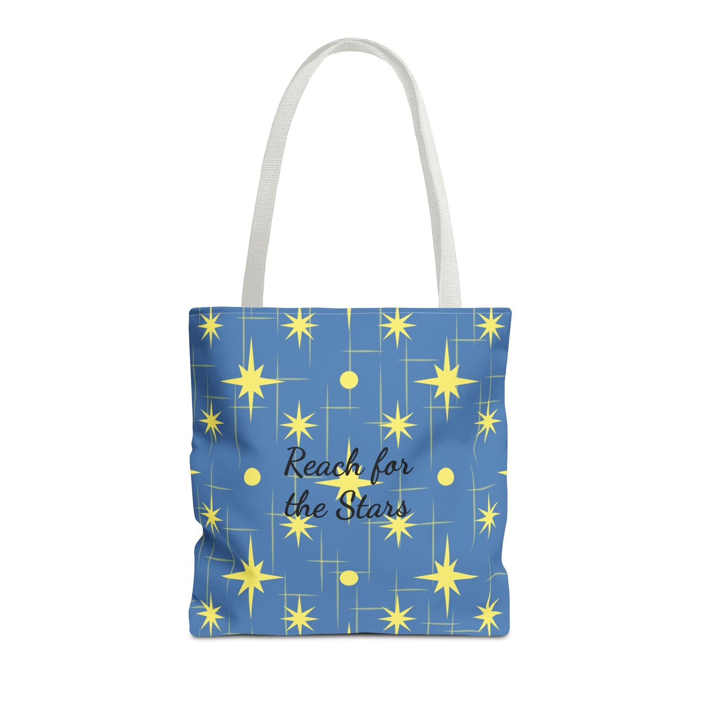 Reach for the Stars Tote Bag — Inspirational Star Pattern All-Over Print