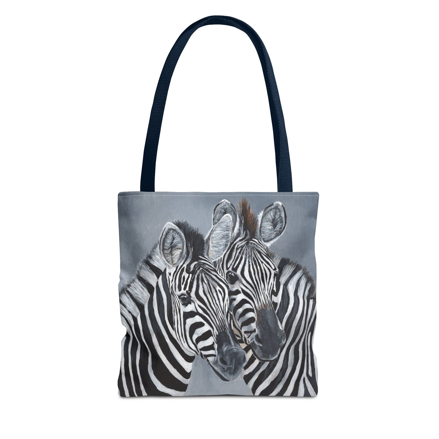 Zebra Pair Tote Bag — Artistic Black & White Animal Print Tote for Everyday Use