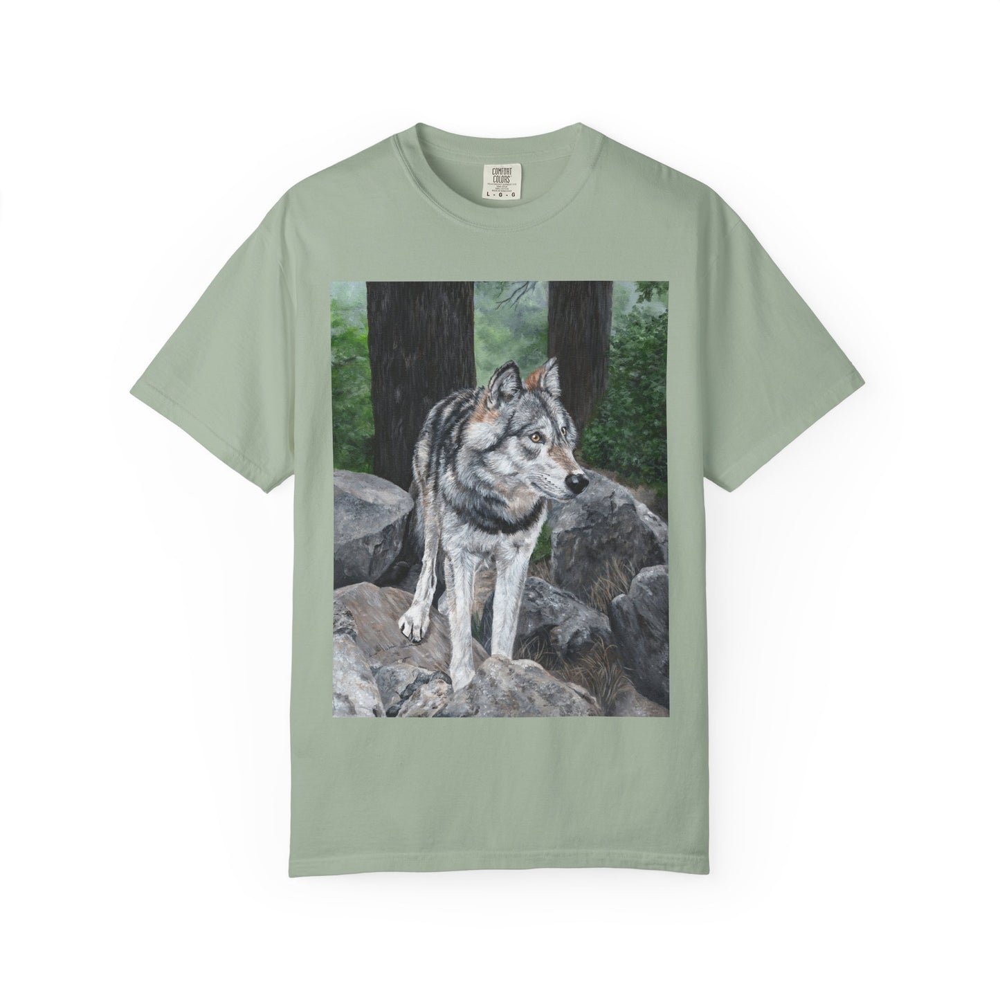 Wolf Portrait T‑Shirt — Realistic Forest Wolf Graphic Tee