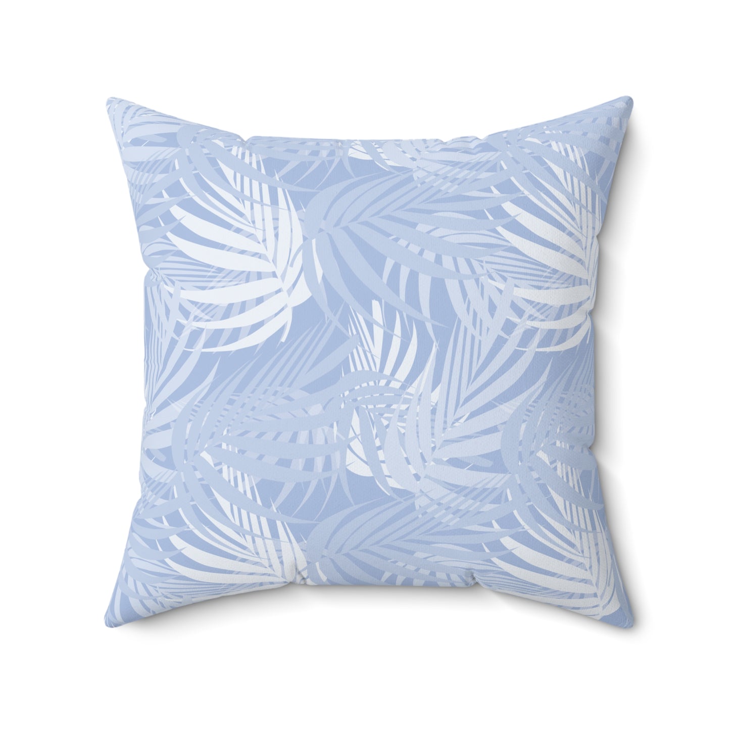 Periwinkle Palm Leaves Pillow