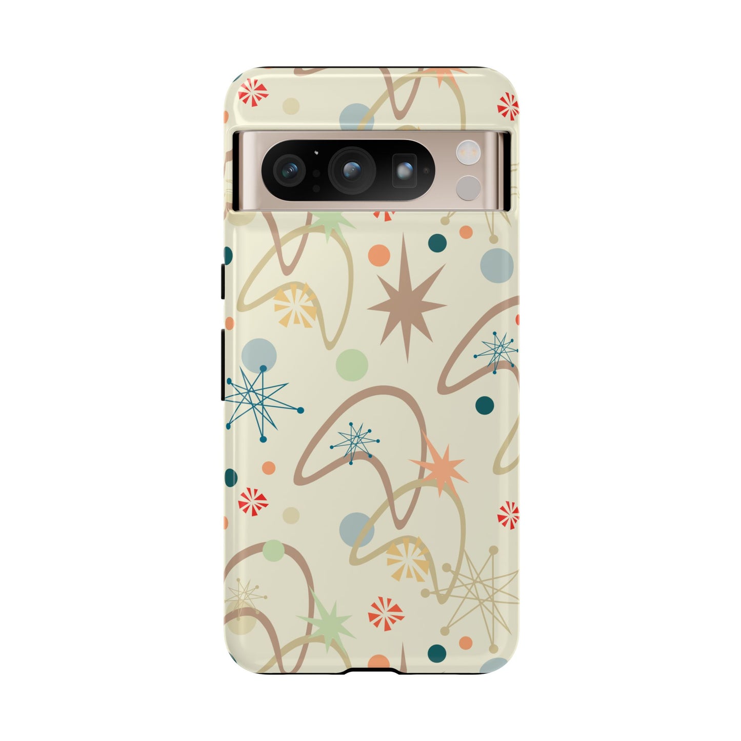 1950s Atomic Retro in Beige Tough Phone Cases