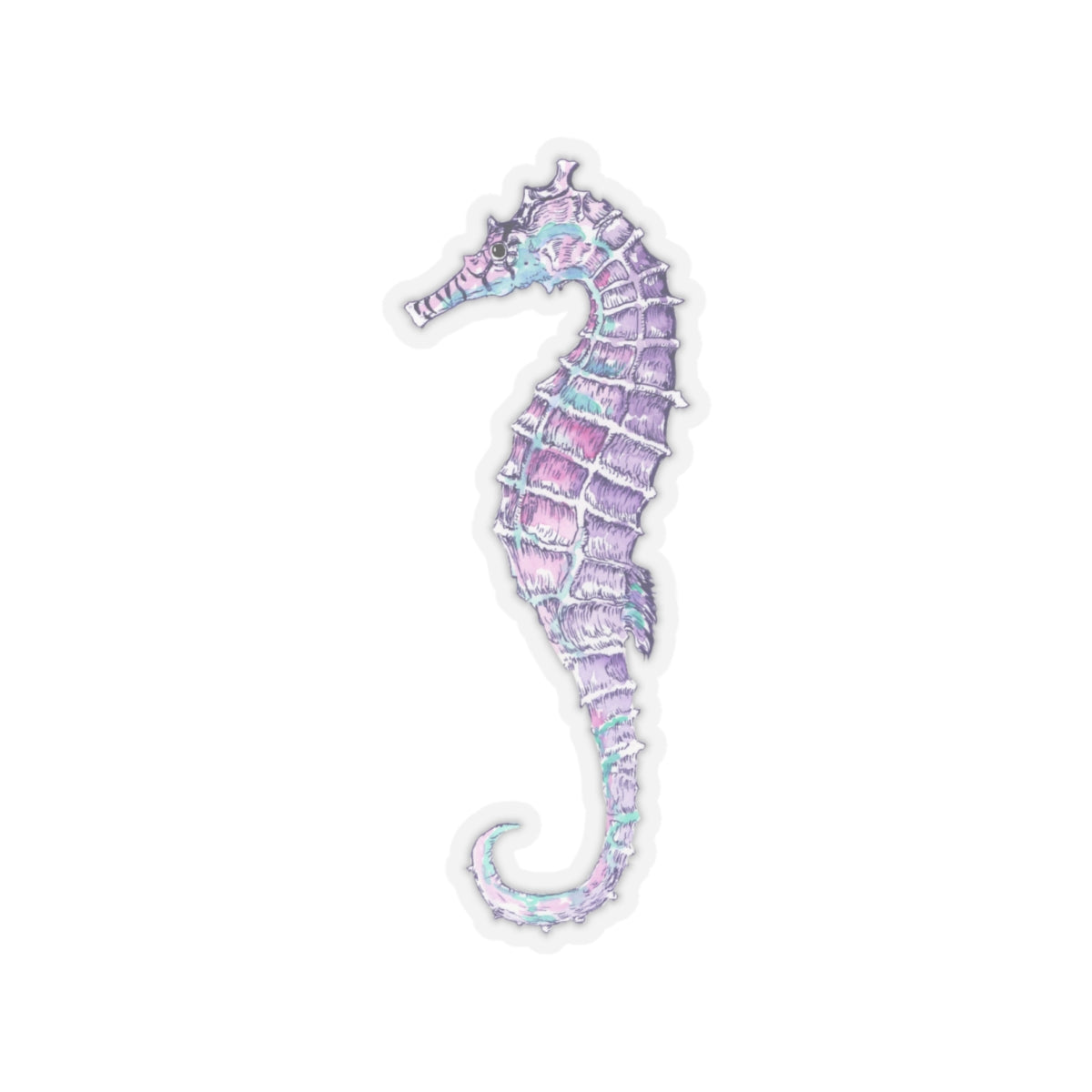 Watercolor Seahorse Kiss-Cut Stickers