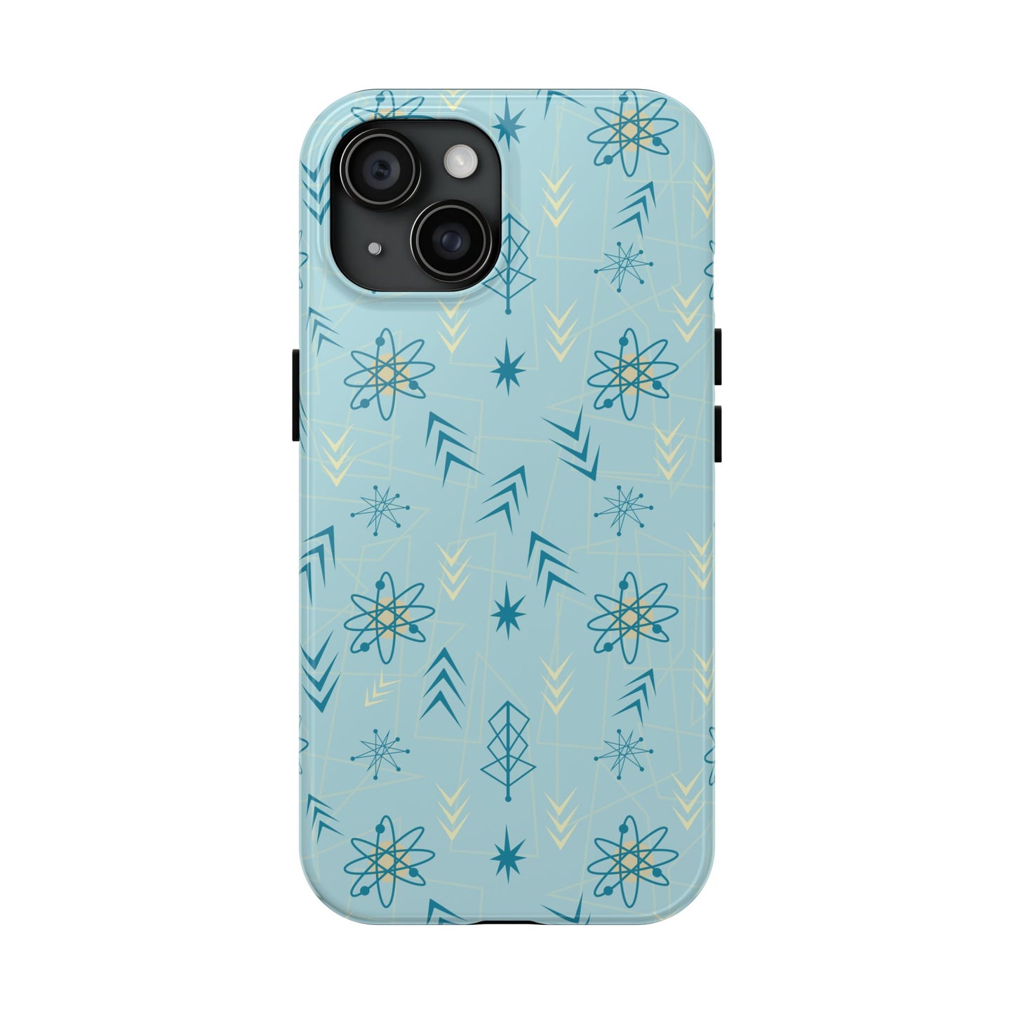 1950s Atomic Age Retro in Light Blue Tough iPhone Case