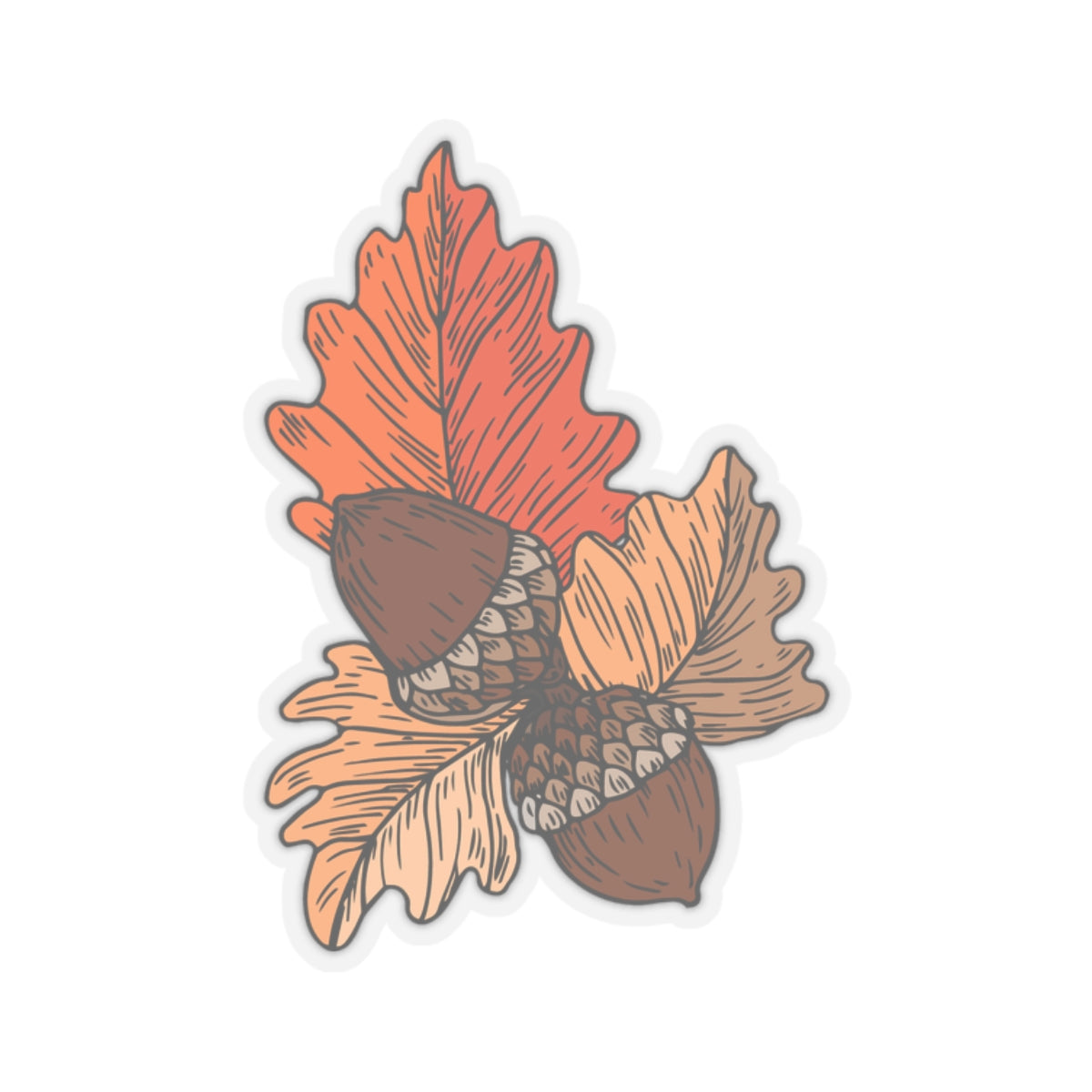 Acorn and Fall Leaves Kiss-Cut Stickers