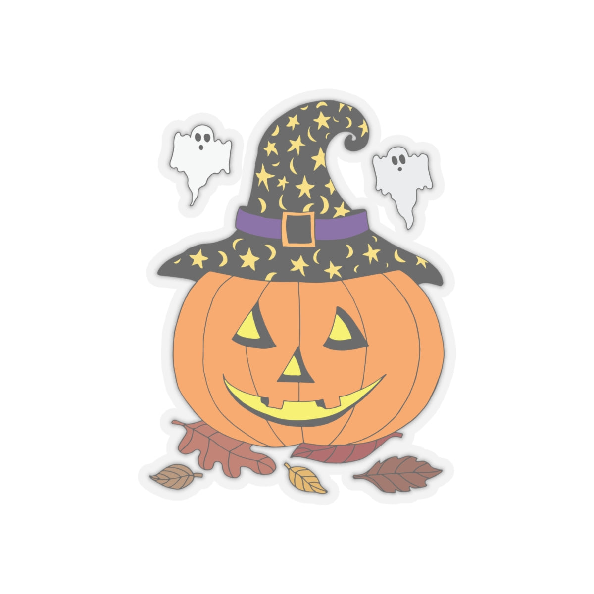 Halloween Jack O' Lantern Kiss-Cut Stickers