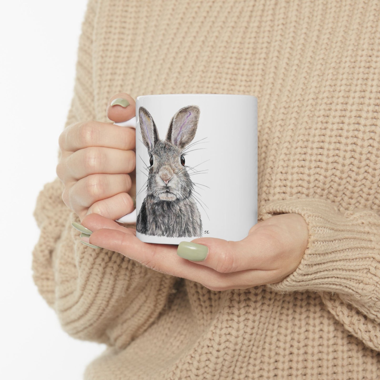 Rabbit Ceramic Mug, (11oz, 15oz)