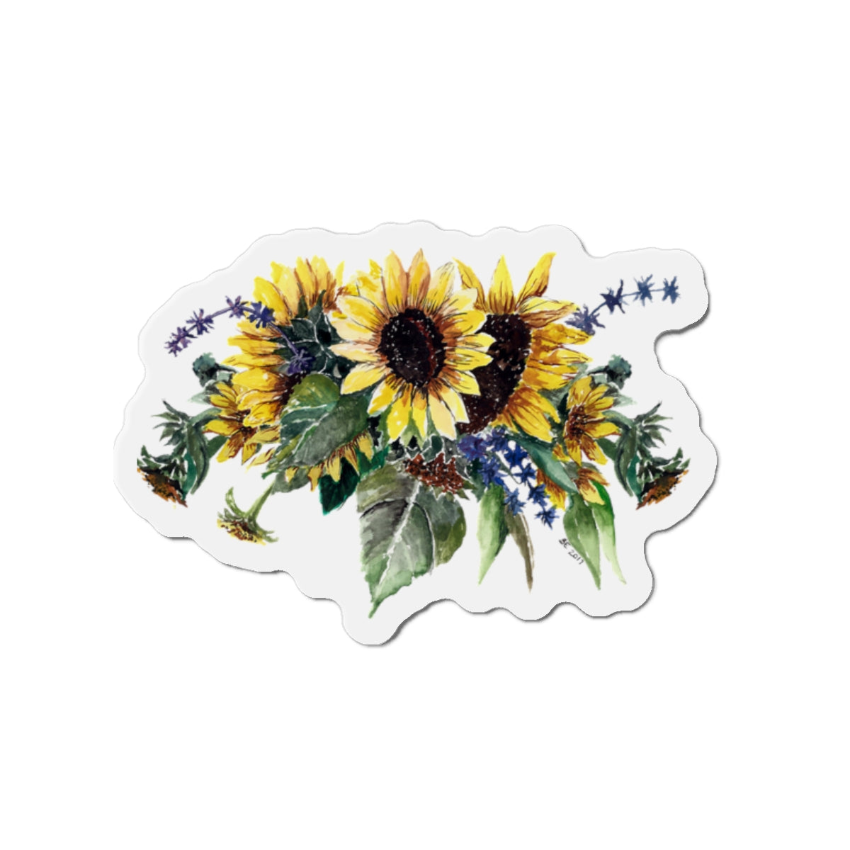 Sunflower Bouquet Die-Cut Magnets