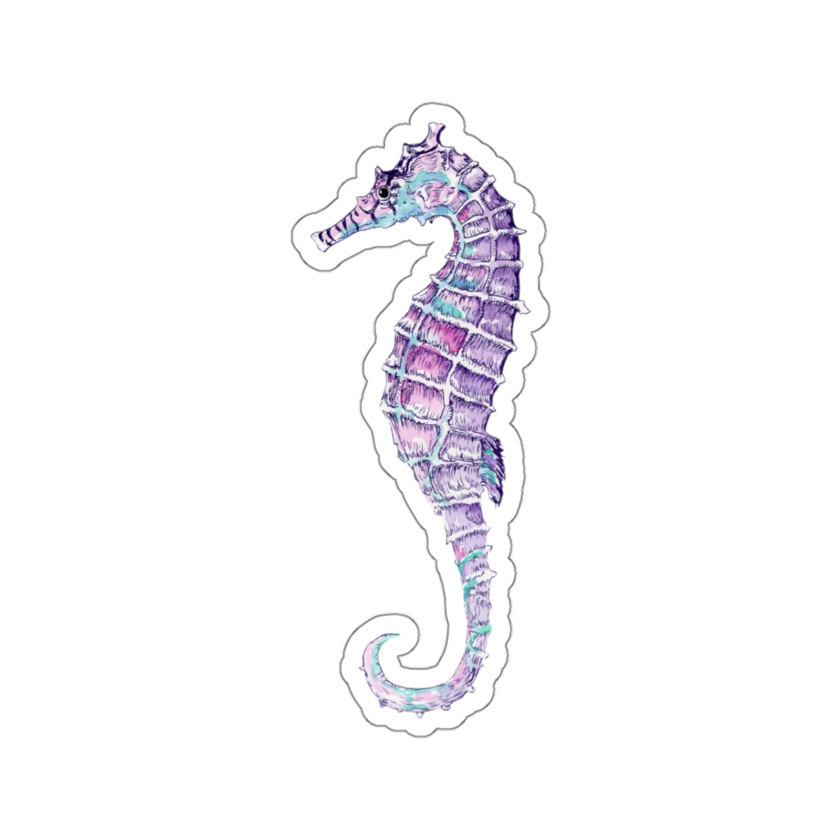 Watercolor Seahorse Kiss-Cut Stickers