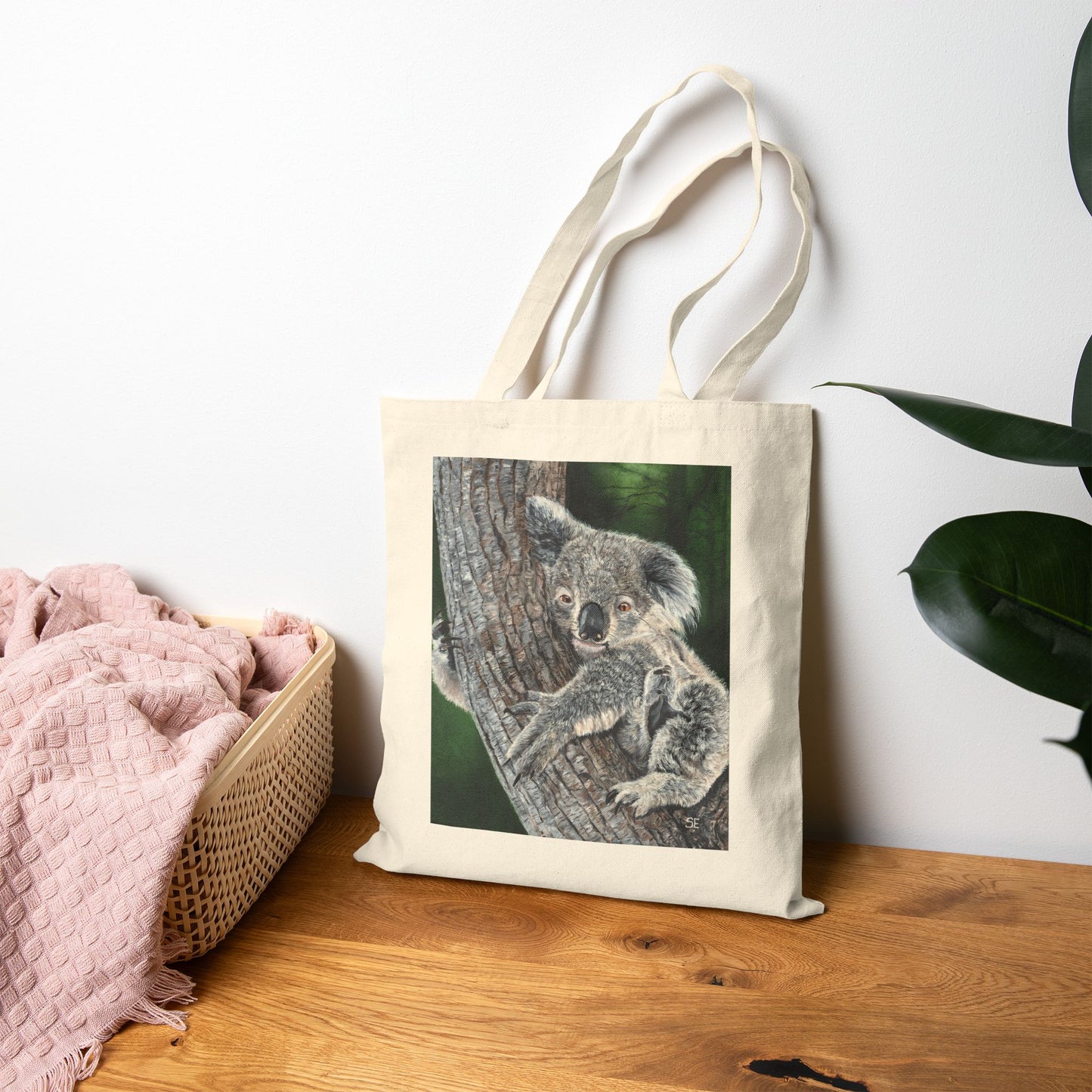 Koala Canvas Tote Bag – Cute Wildlife Print Eco-Friendly Shopper