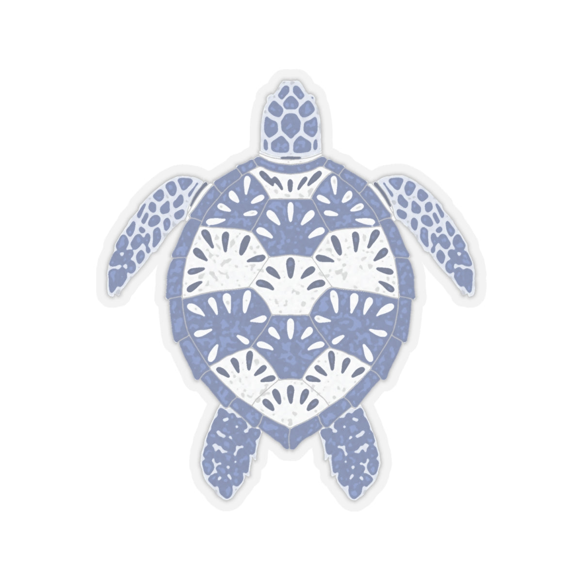 Stylized Sea Turtle Kiss-Cut Stickers