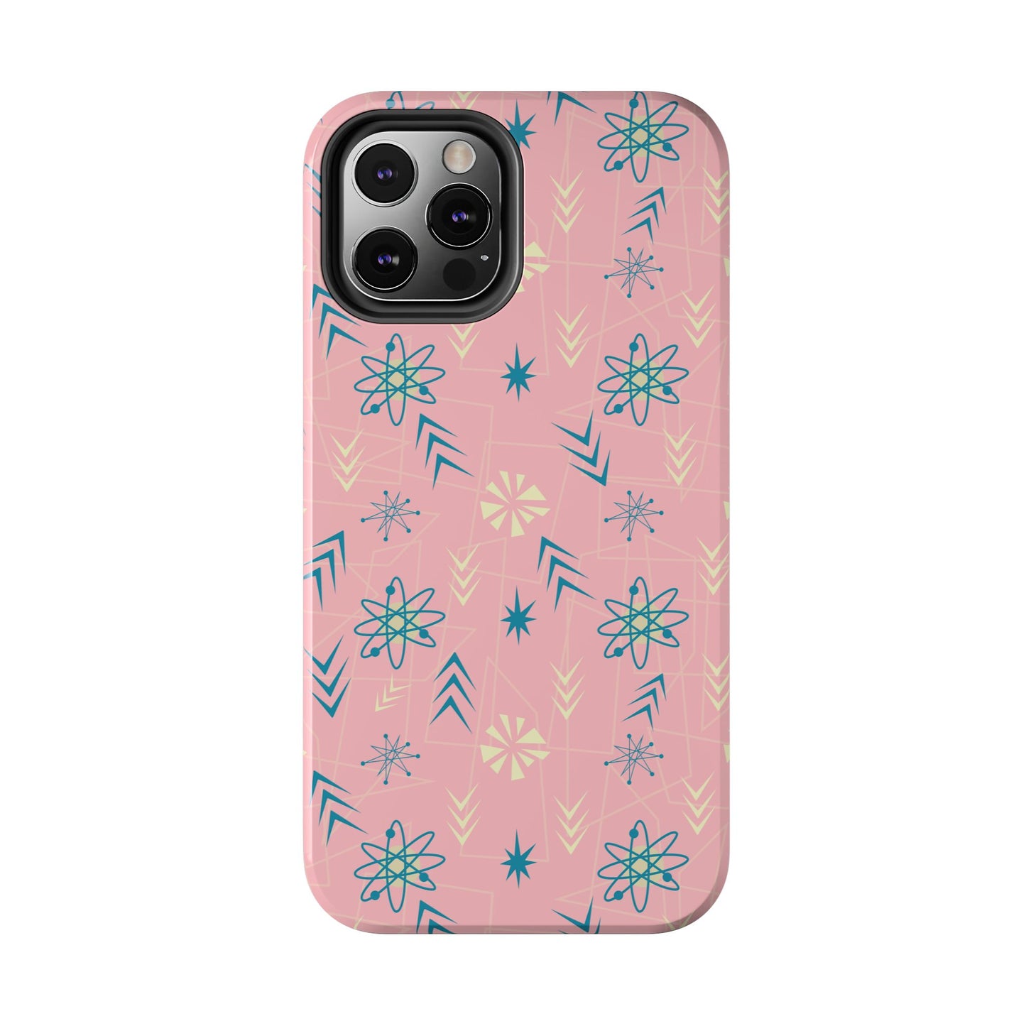 1950s Atomic Age Retro Tough iPhone Case in Pink