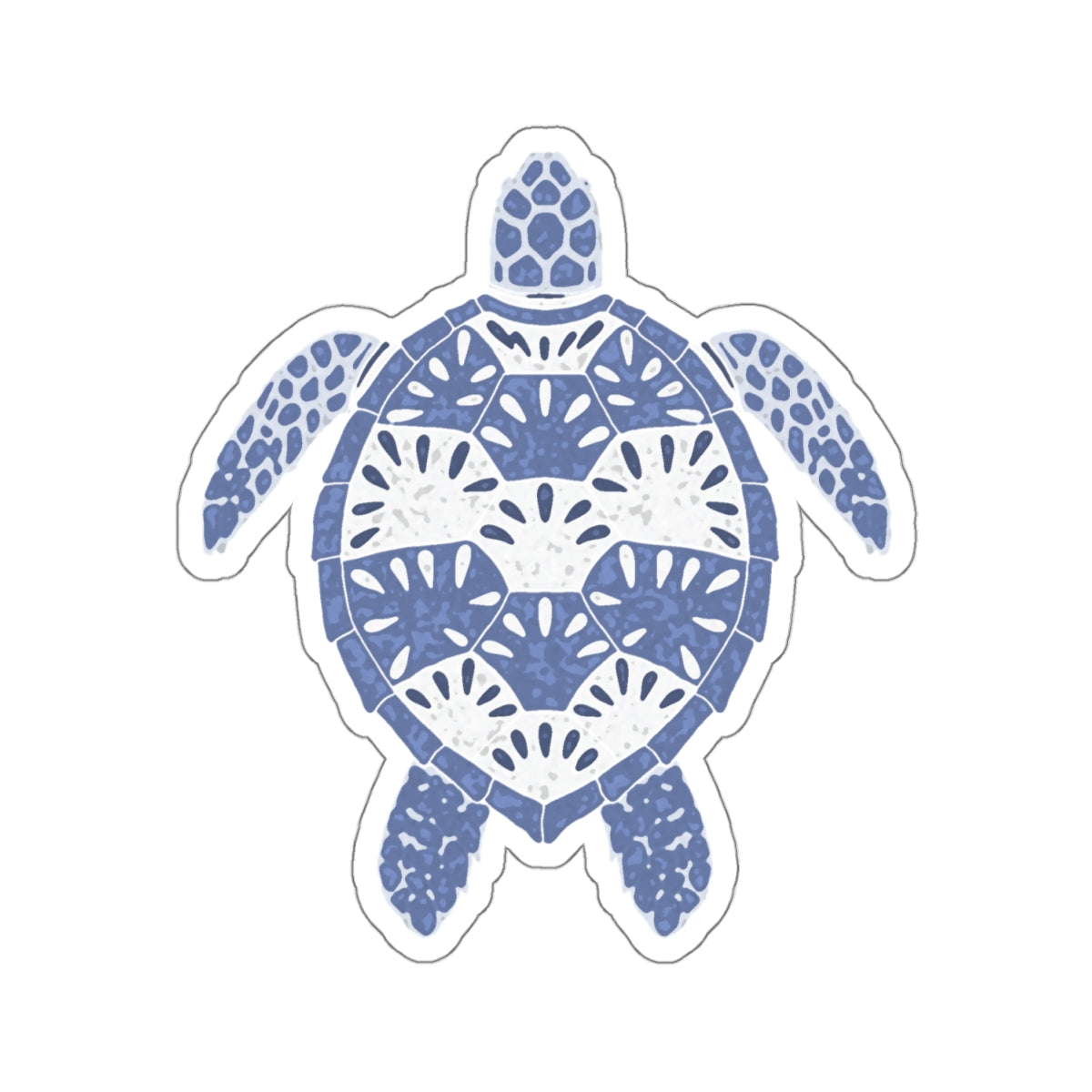 Stylized Sea Turtle Kiss-Cut Stickers