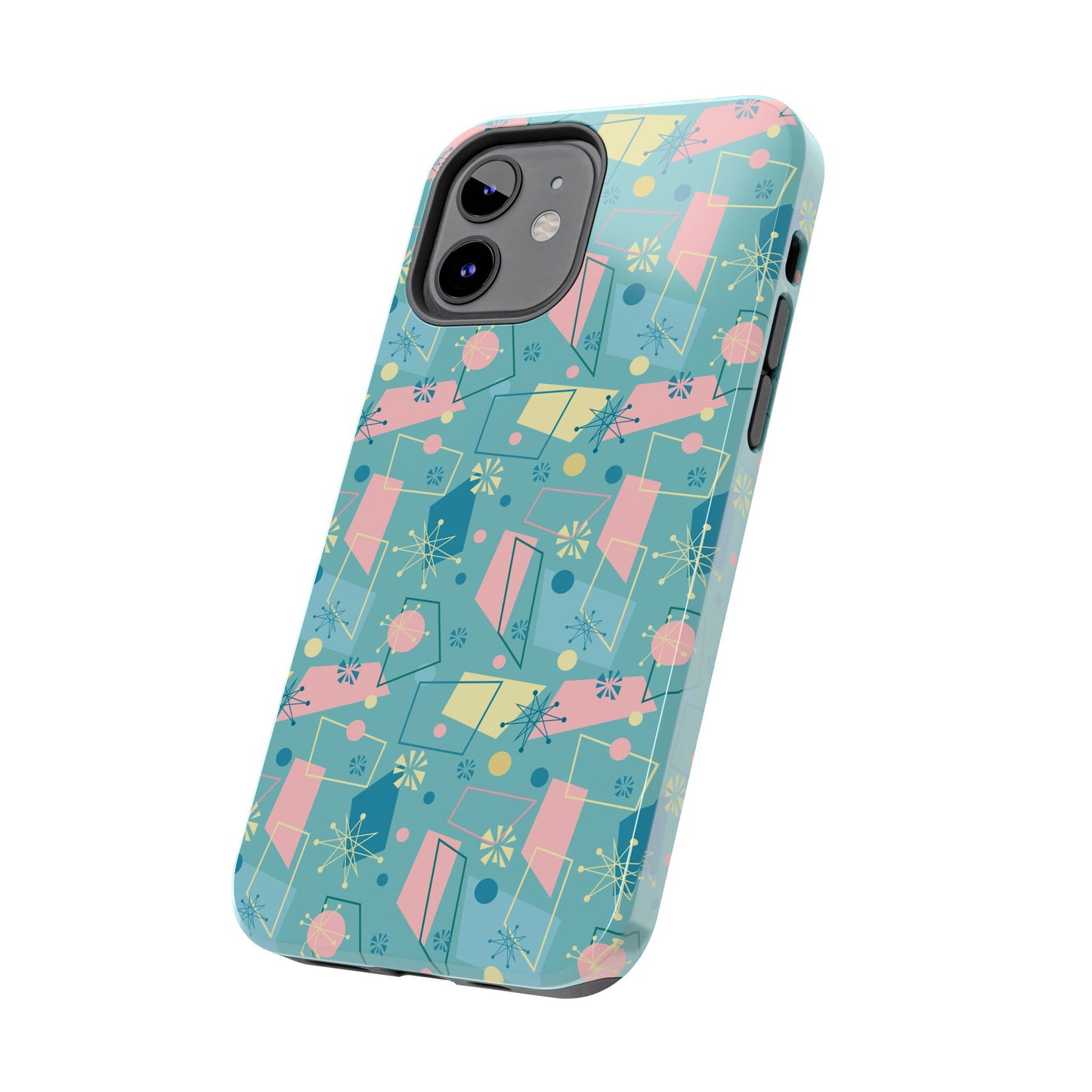 1950s Atomic Retro in Teal Tough iPhone Case