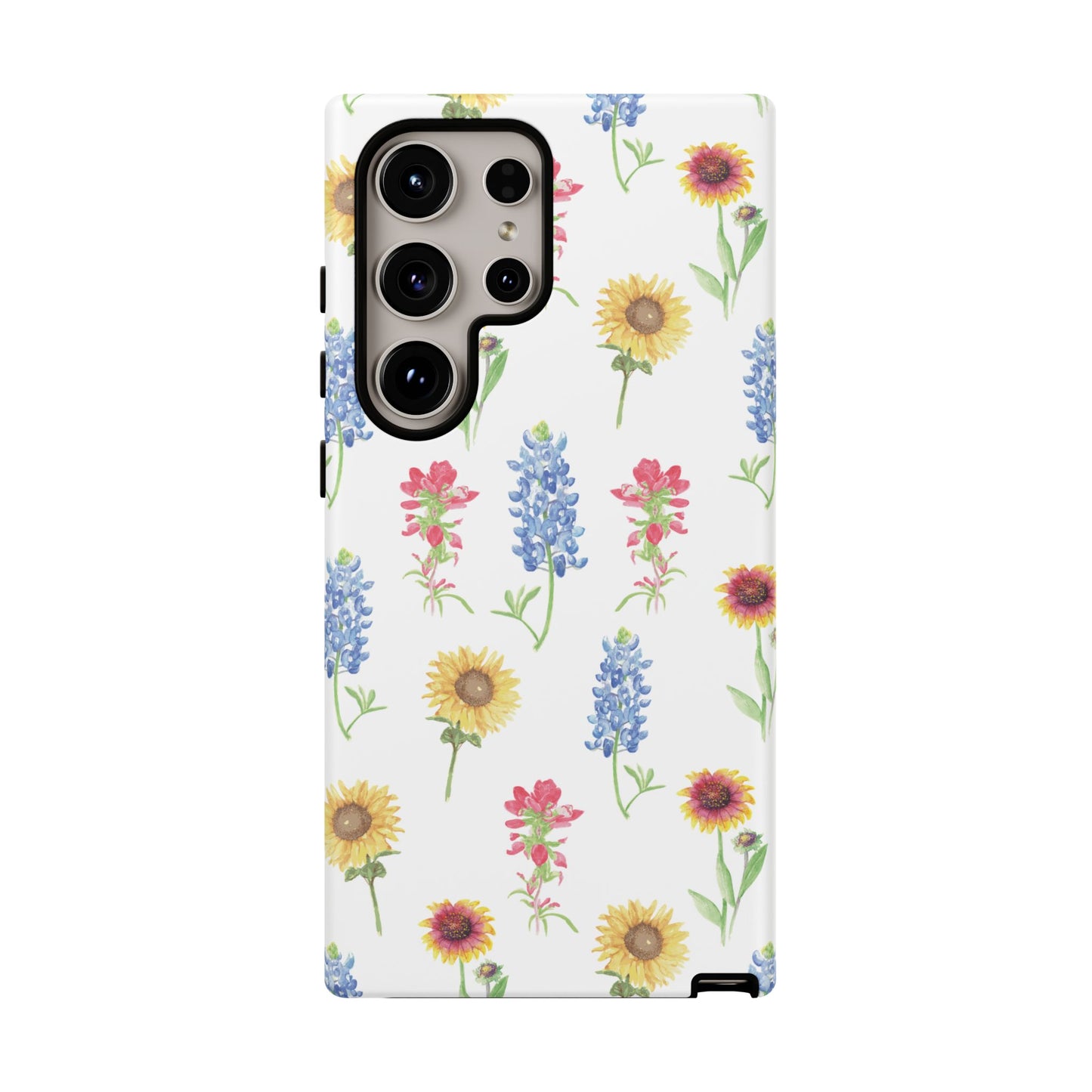 Texas Wildflower Pattern Tough Phone Cases