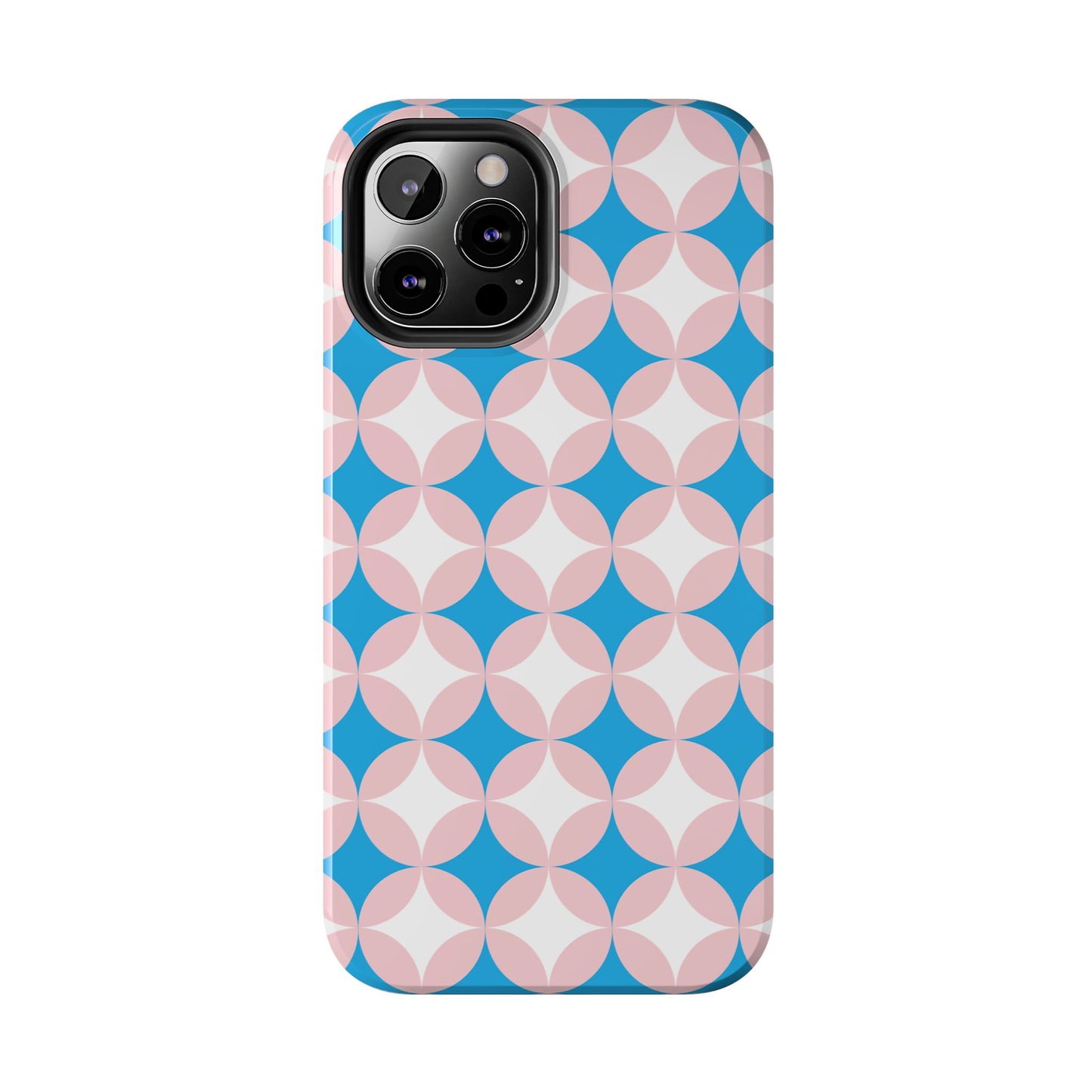 1950s Vintage Circle and Diamond Pattern Tough iPhone Cases