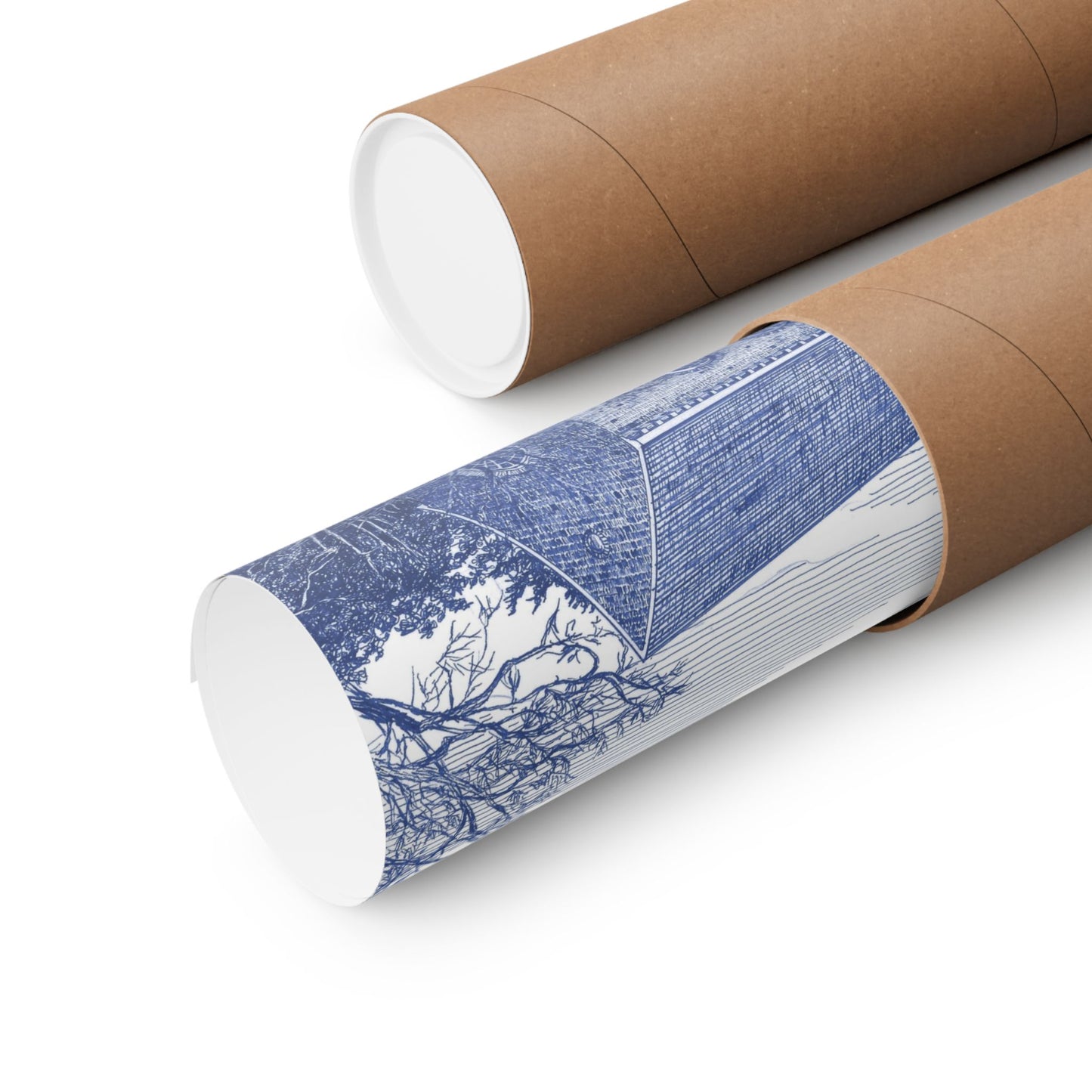 Colonial Williamsburg's Bruton Parish Church in Blue Matte Poster