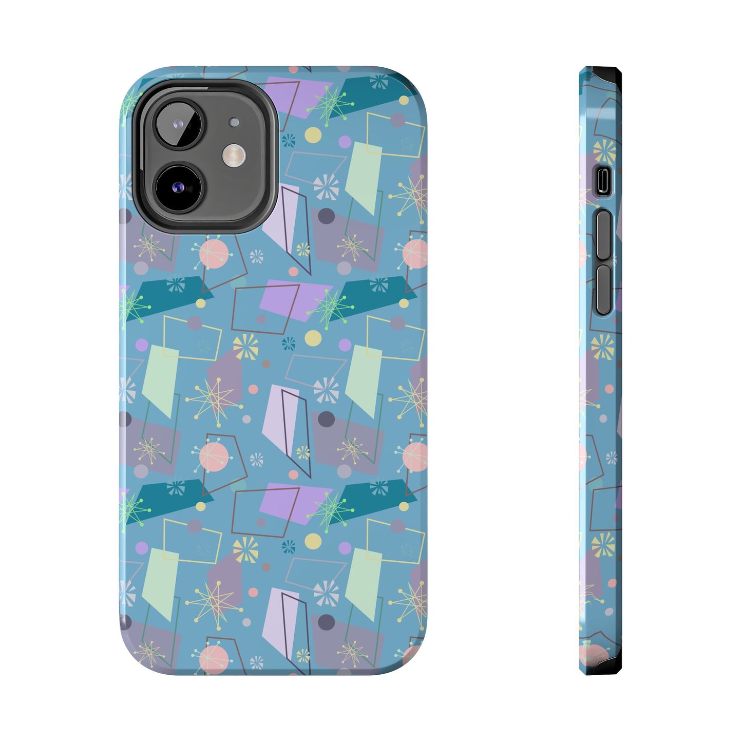 Atomic Retro in Blue Tough iPhone Case