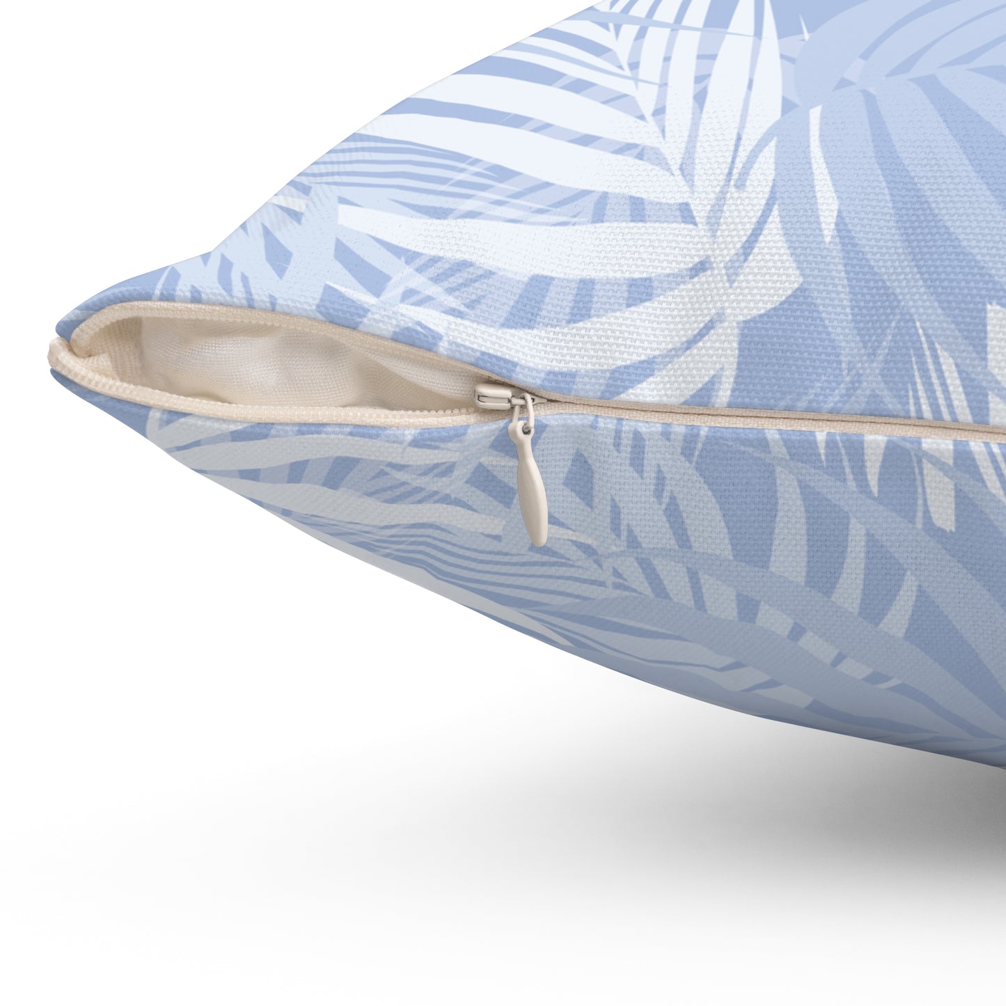 Periwinkle Palm Leaves Pillow