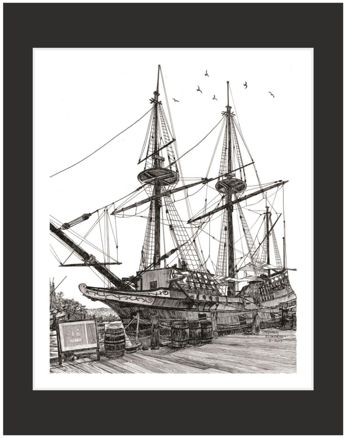 Tall Ship Susan Constant, Jamestown, VA 8 x 10 inch Fine Art Print with Optional Mat and/or Frame