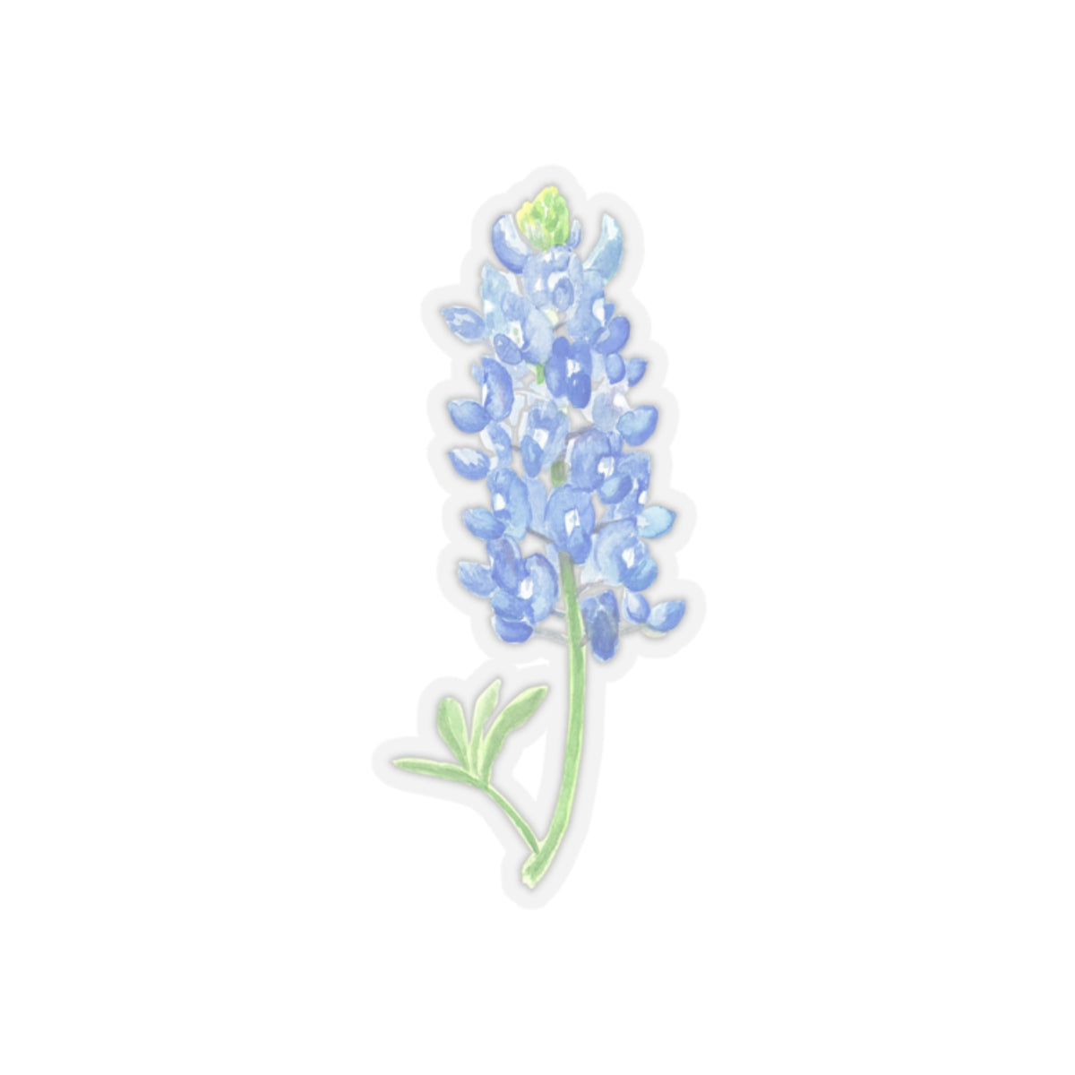 Watercolor Bluebonnet Kiss-Cut Stickers