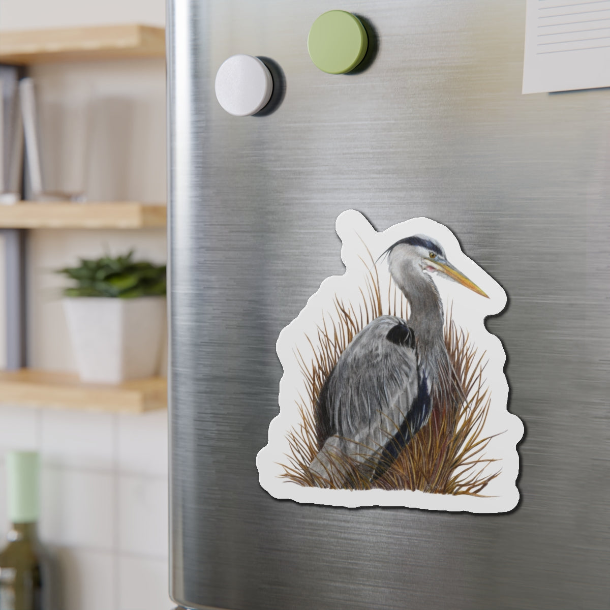 Great Blue Heron Die-Cut Magnets