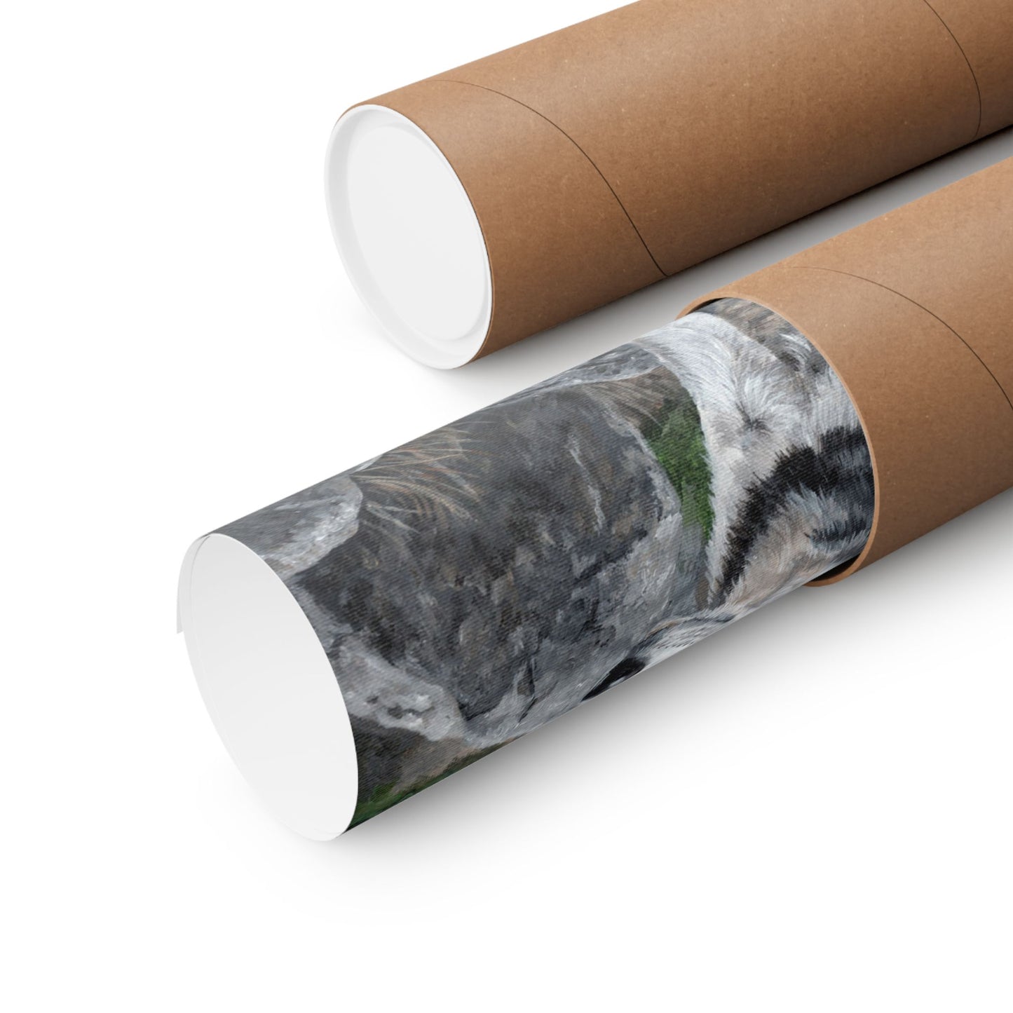 Wolf Portrait Matte Vertical Poster — Realistic Wildlife Wall Art