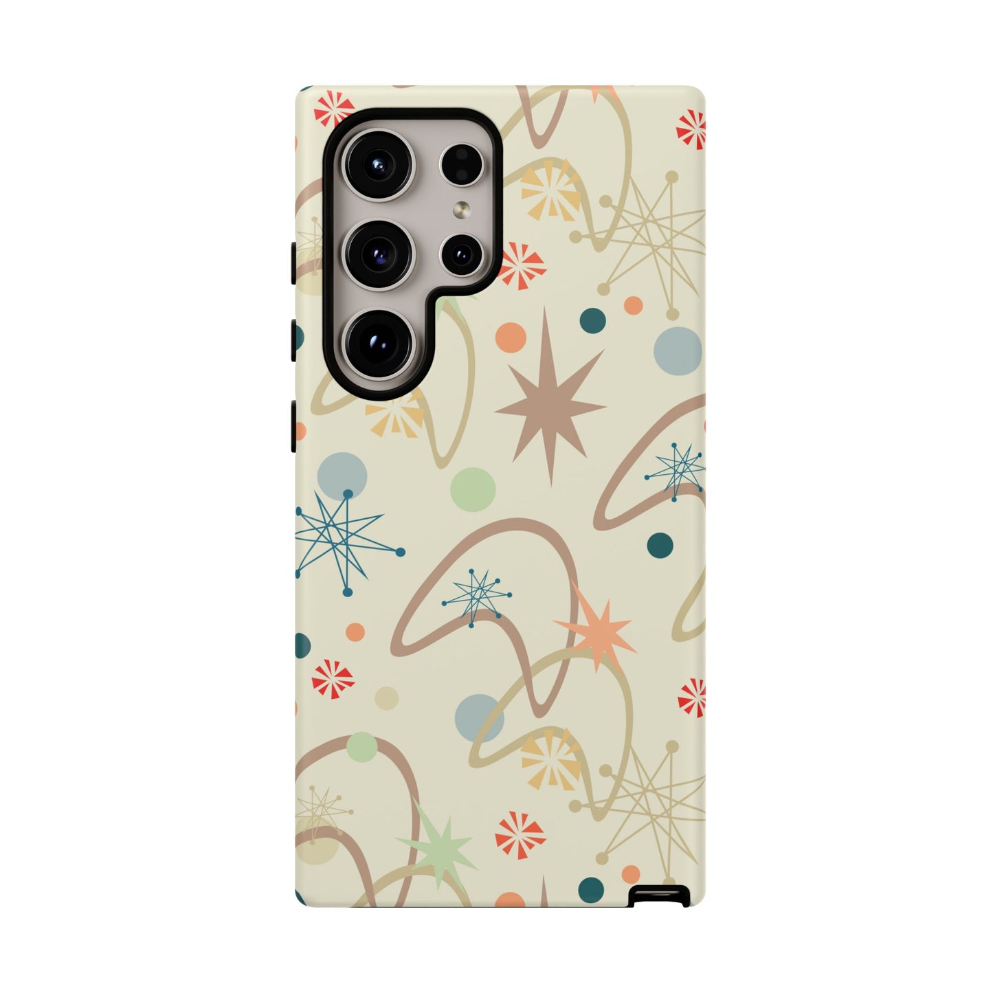 1950s Atomic Retro in Beige Tough Phone Cases