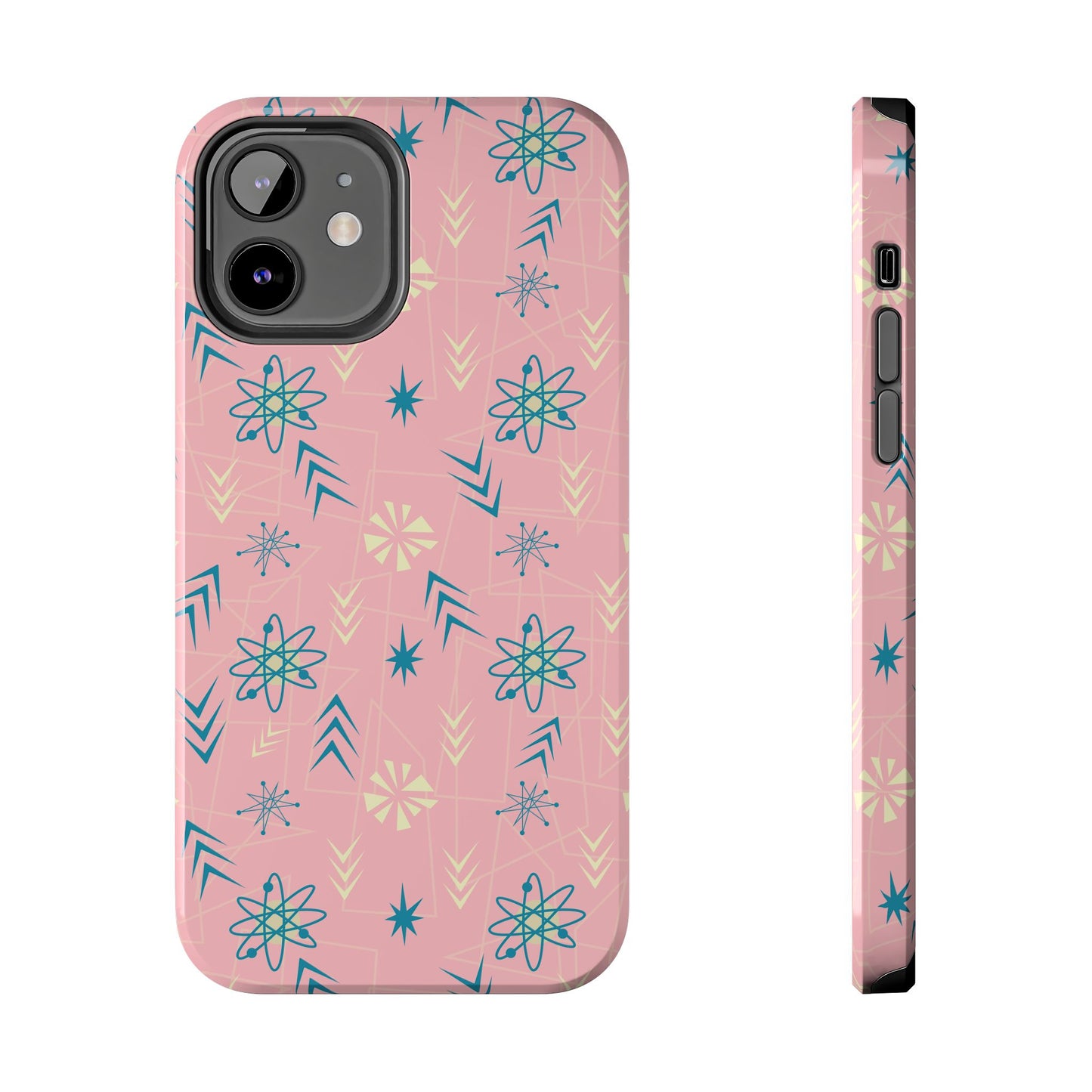 1950s Atomic Age Retro Tough iPhone Case in Pink