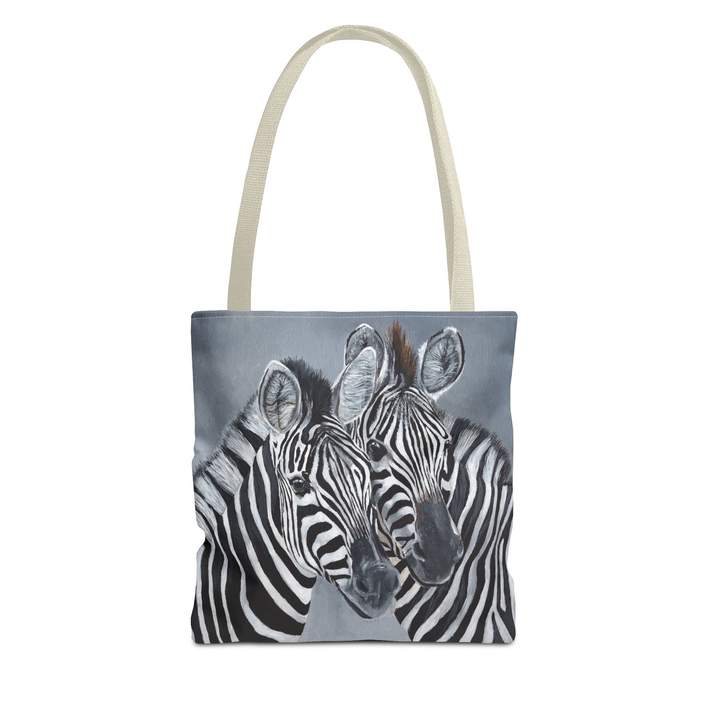 Zebra Pair Tote Bag — Artistic Black & White Animal Print Tote for Everyday Use