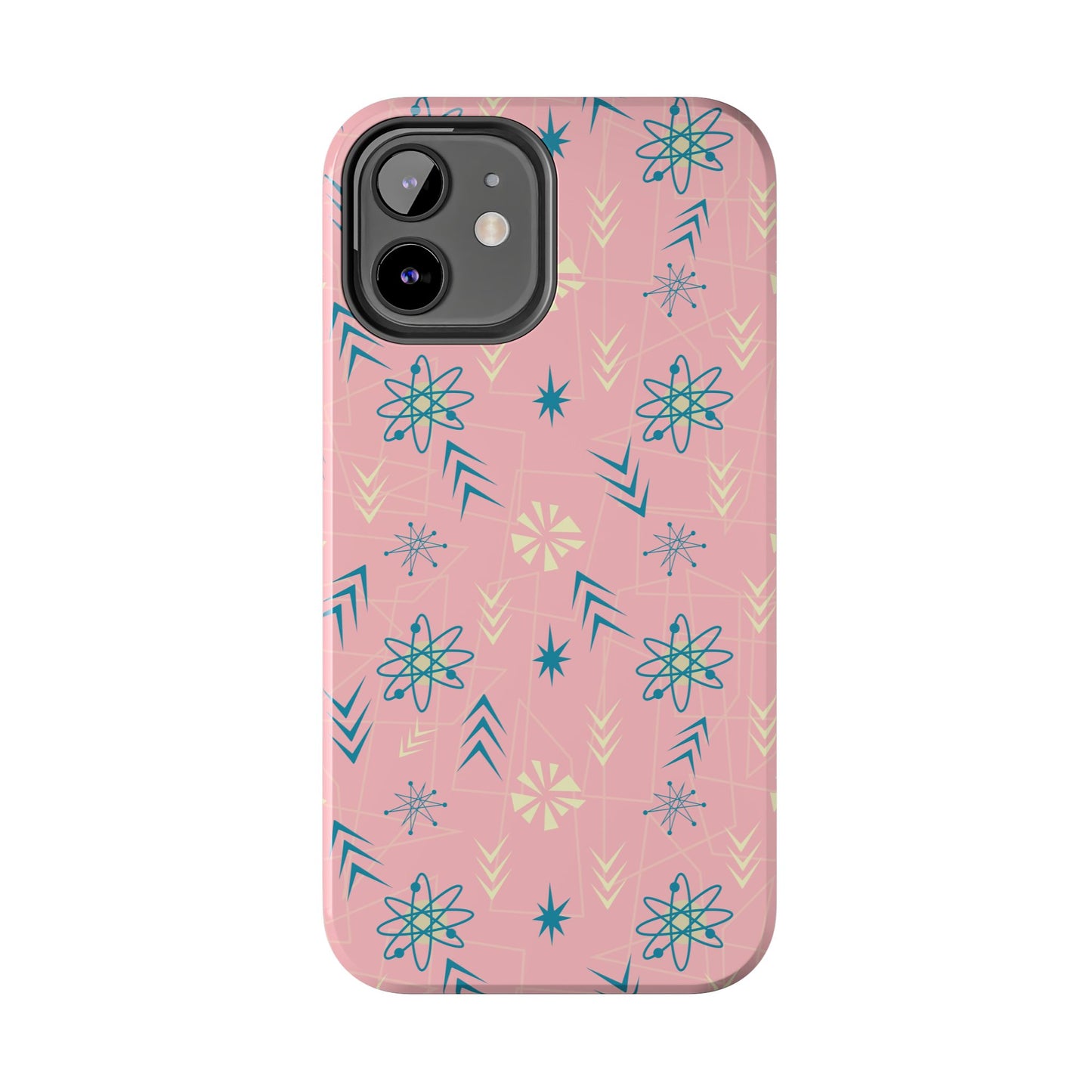 1950s Atomic Age Retro Tough iPhone Case in Pink