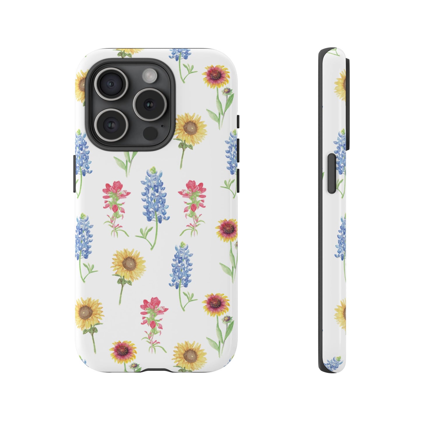 Texas Wildflower Pattern Tough Phone Cases