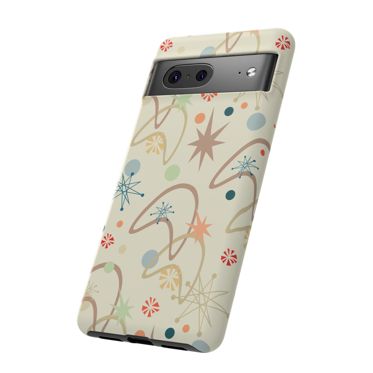 1950s Atomic Retro in Beige Tough Phone Cases