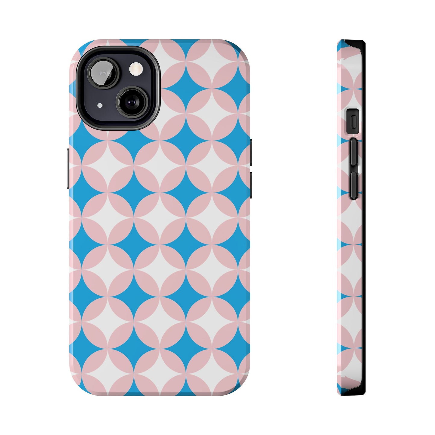 1950s Vintage Circle and Diamond Pattern Tough iPhone Cases