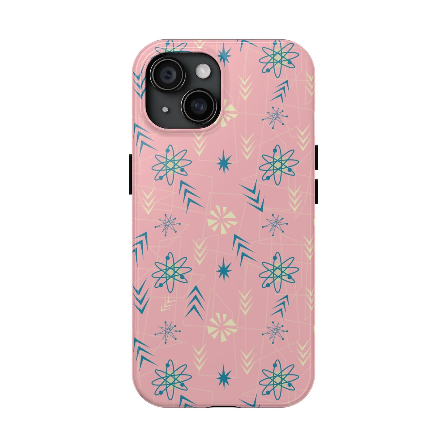 1950s Atomic Age Retro Tough iPhone Case in Pink