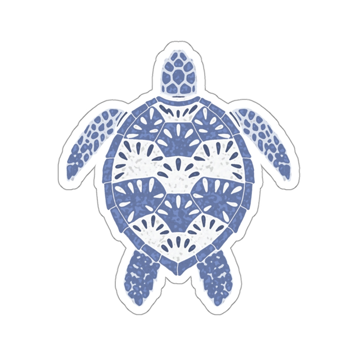 Stylized Sea Turtle Kiss-Cut Stickers