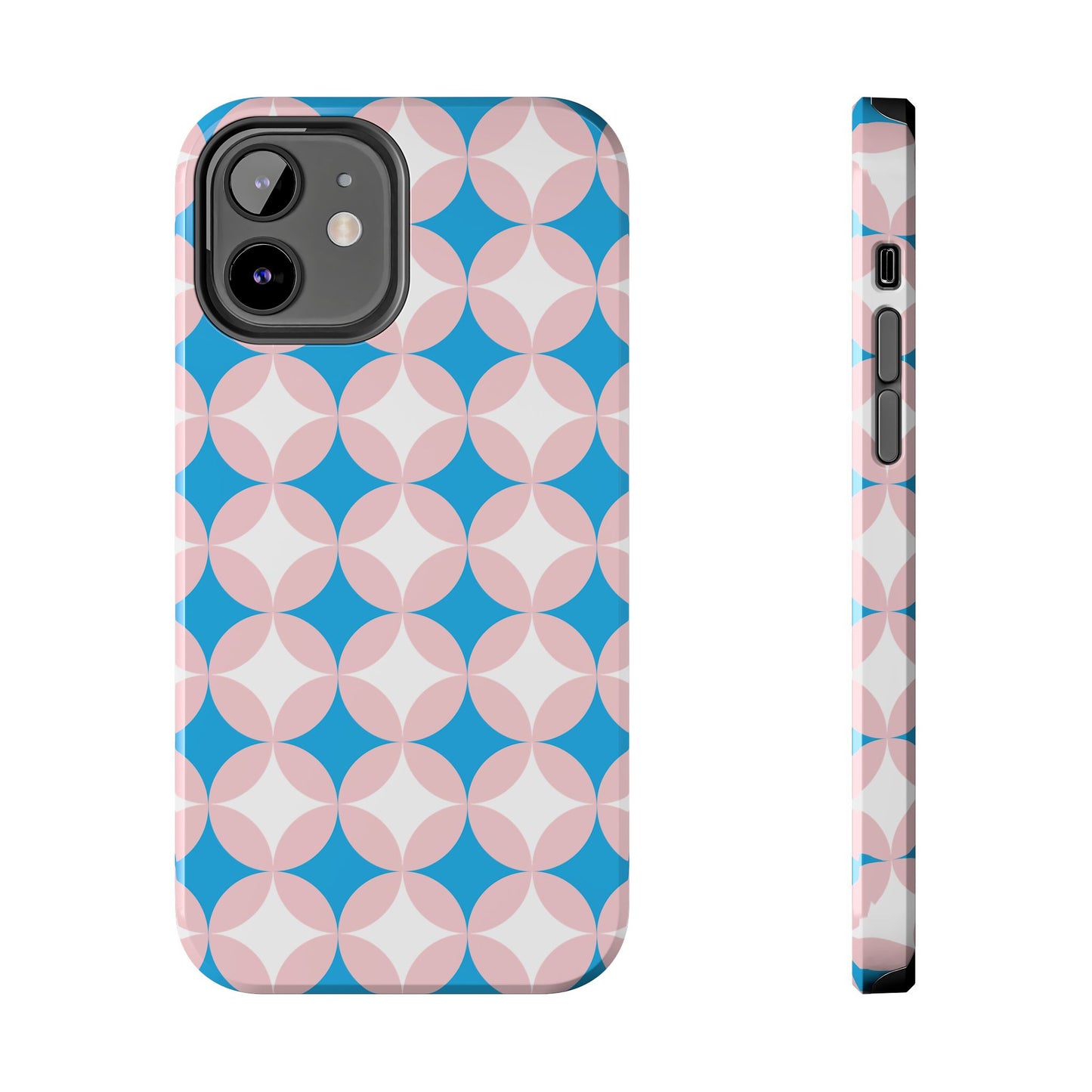 1950s Vintage Circle and Diamond Pattern Tough iPhone Cases