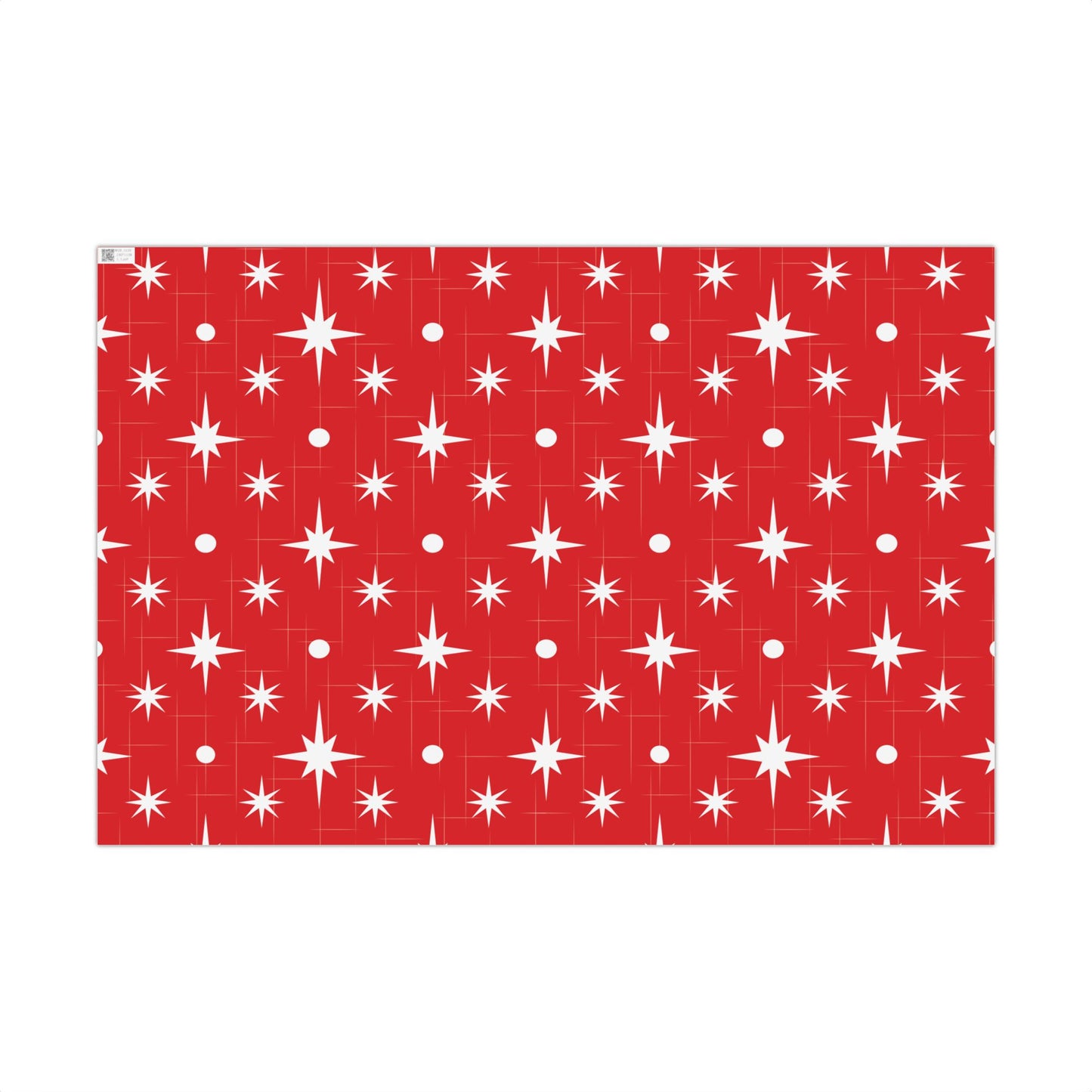 Christmas Star Red Gift Wrap Paper